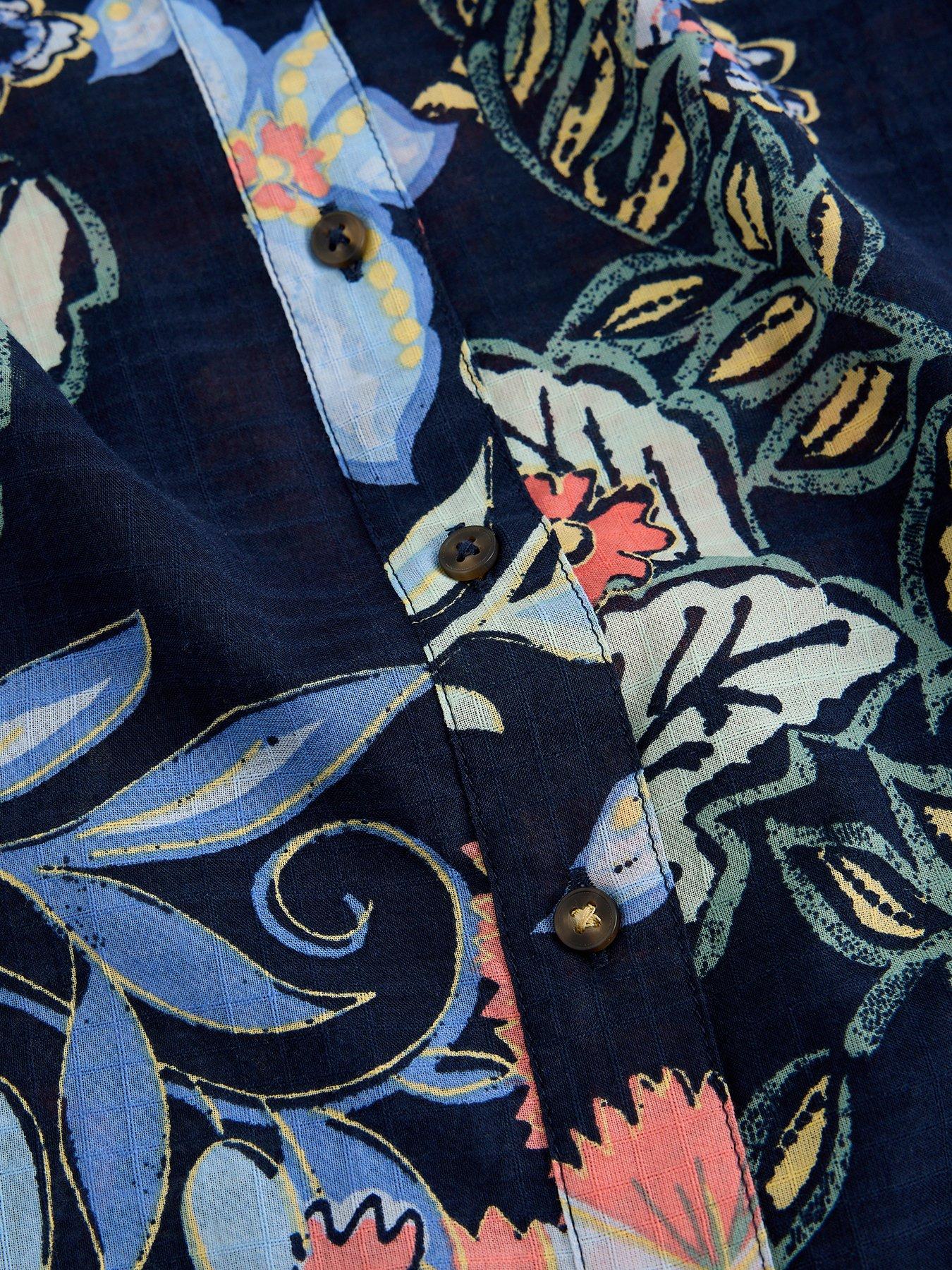 Image 6 of 6 of White Stuff Orla Button Through Shirt - Blue
