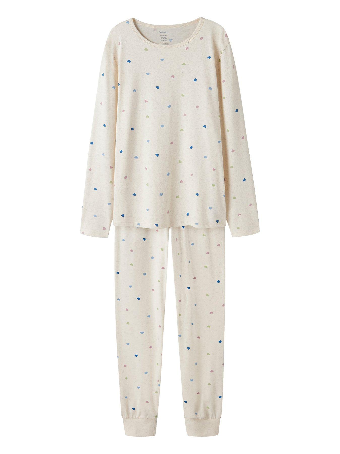 name-it-girls-spot-print-pyjamas-cream