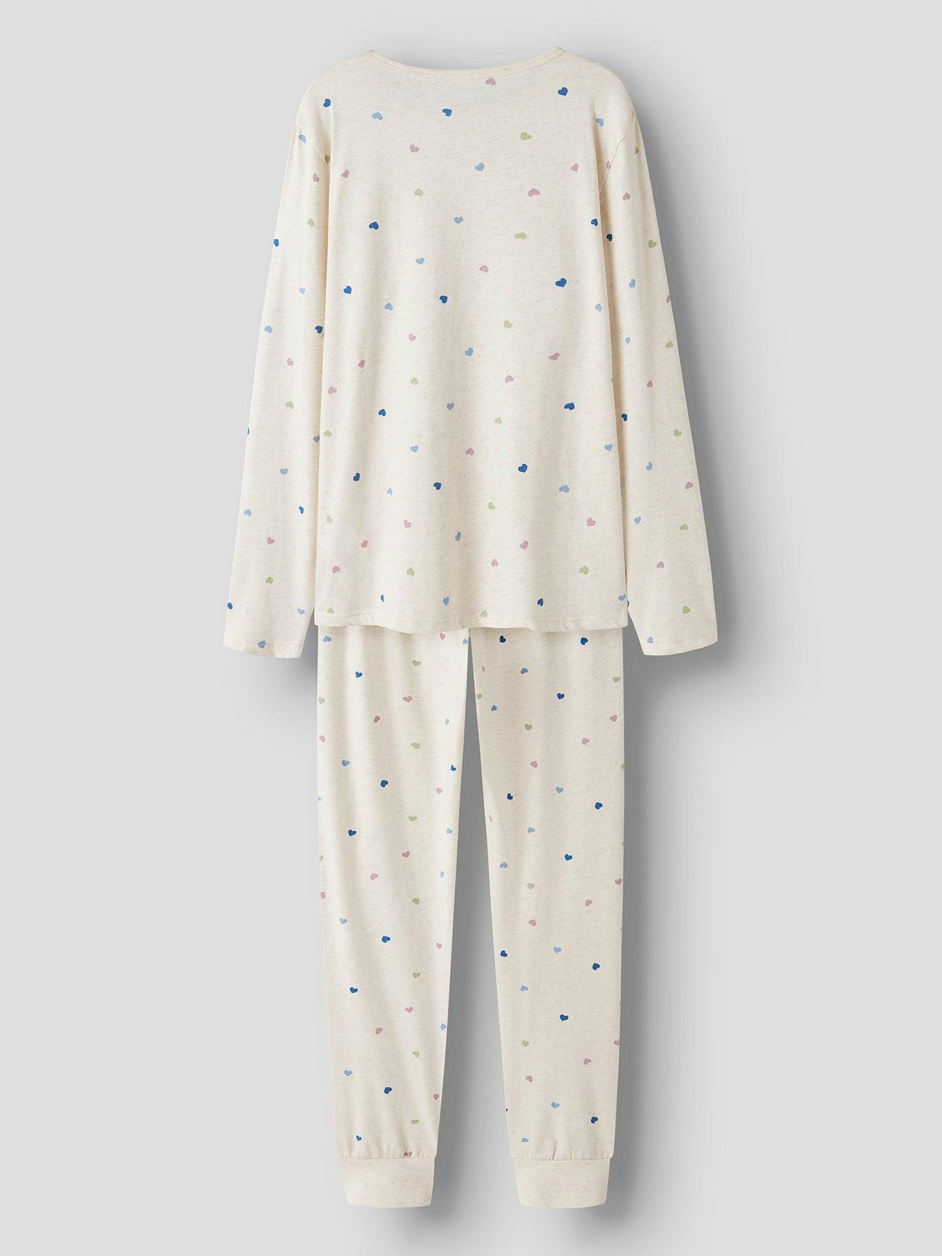 Image 2 of 4 of Name It Girls Spot Print Pyjamas - Cream