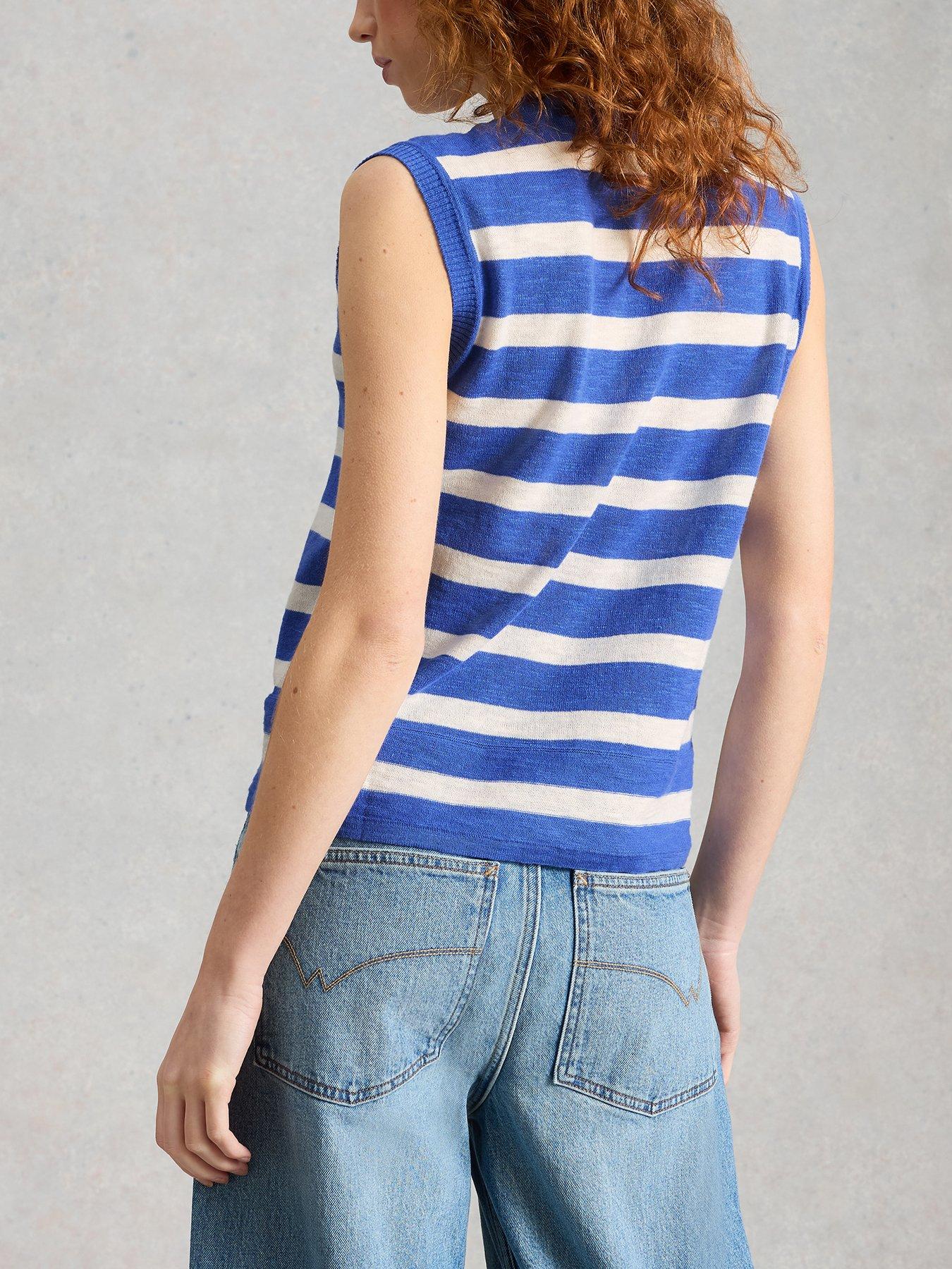 stillFront image of white-stuff-nova-linen-blend-stripe-tank