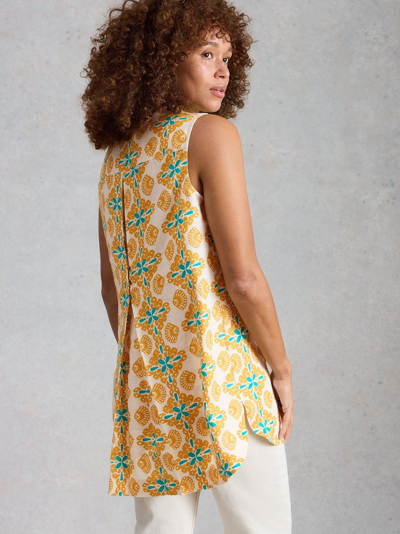 Image 2 of 6 of White Stuff Bianca Sleeveless Linen Tunic