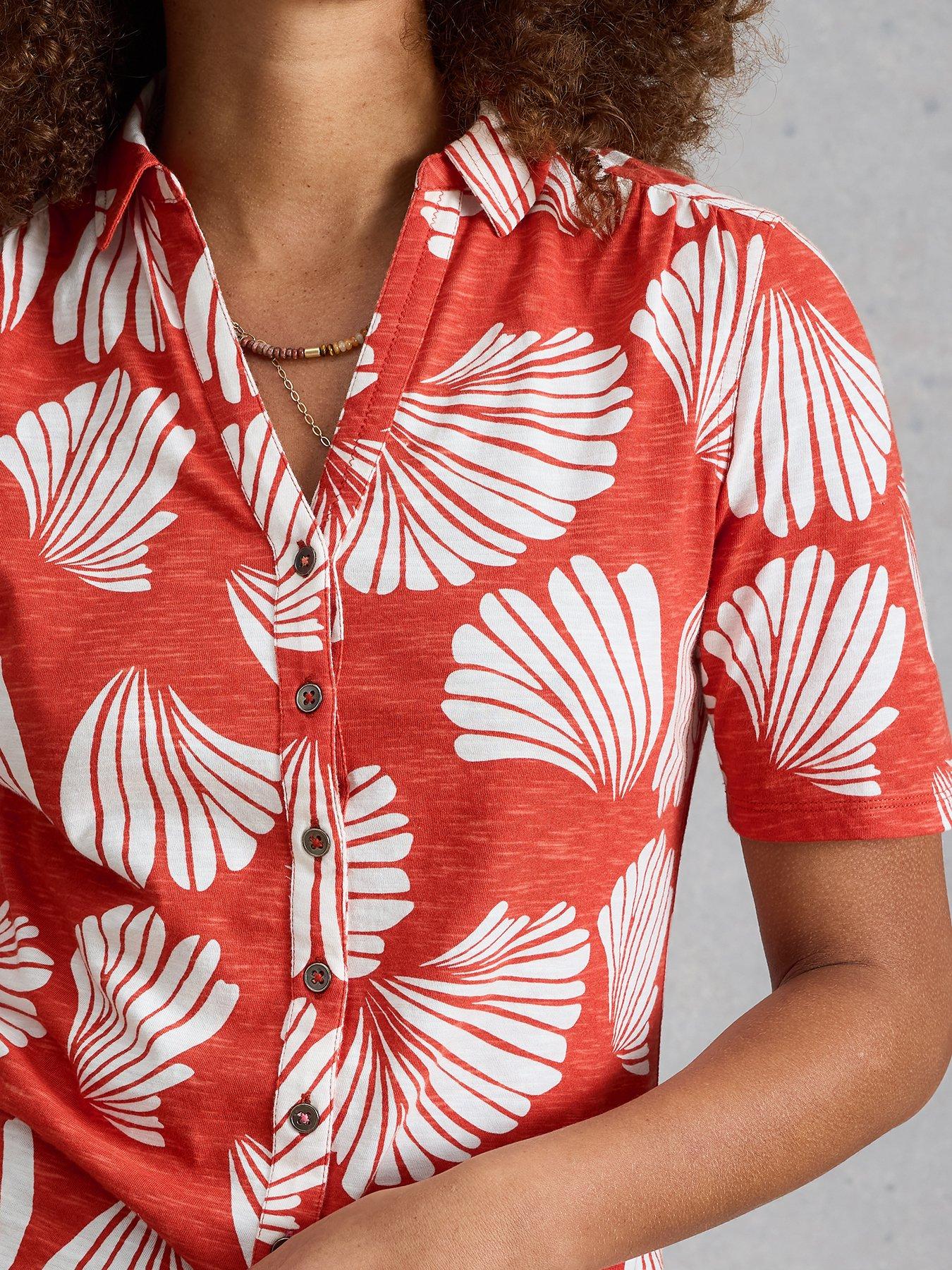  image of white-stuff-annie-short-sleeve-jersey-shirt-red
