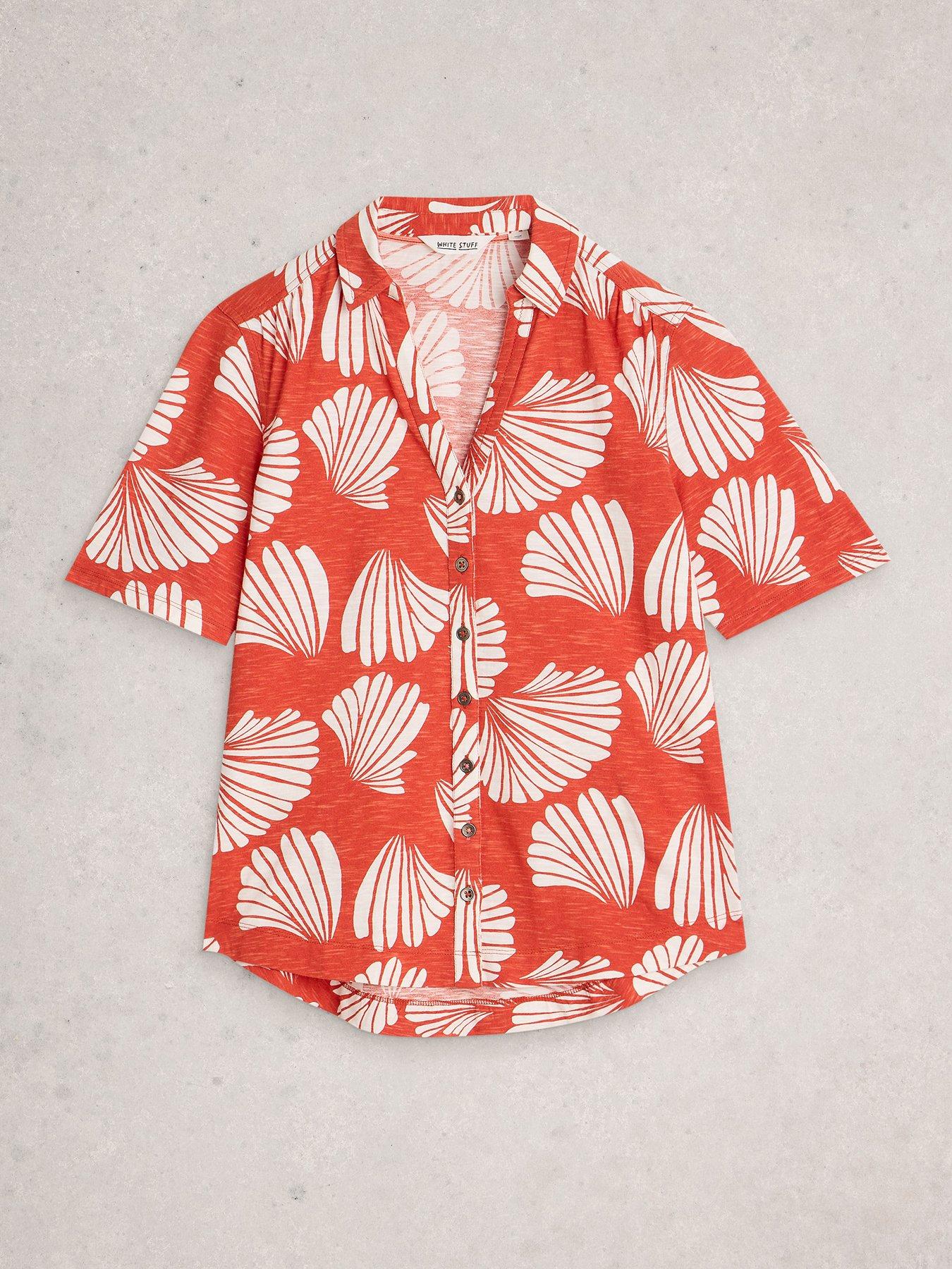  image of white-stuff-annie-short-sleeve-jersey-shirt-red