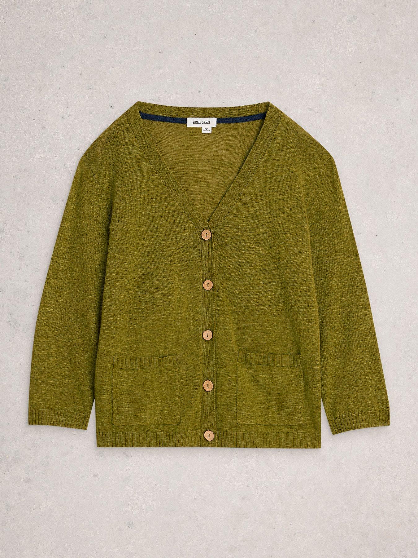 Image 5 of 6 of White Stuff Nova Linen Blend Cardigan - Green