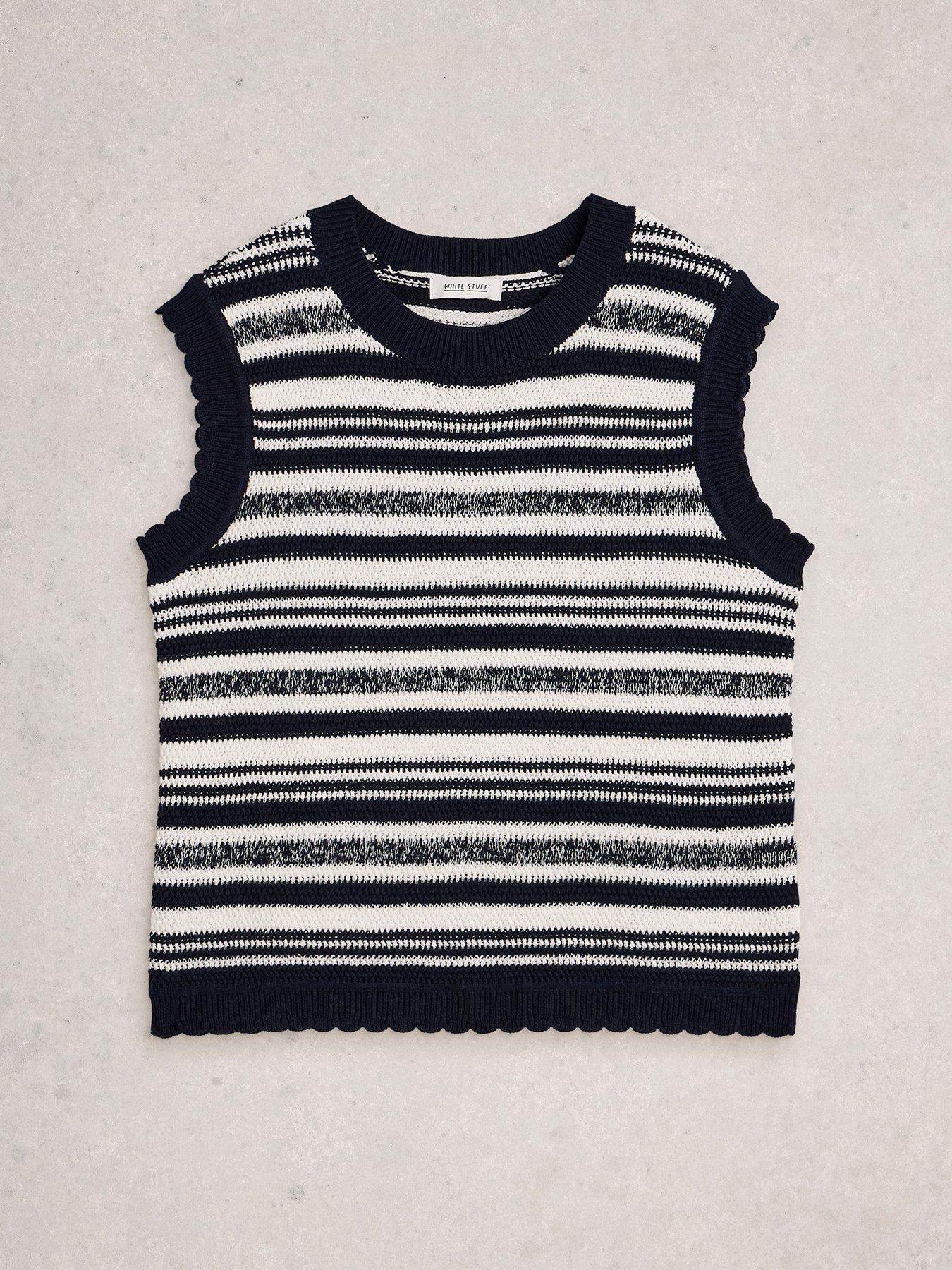 Image 5 of 6 of White Stuff Sammie Stitch Tank - Blue