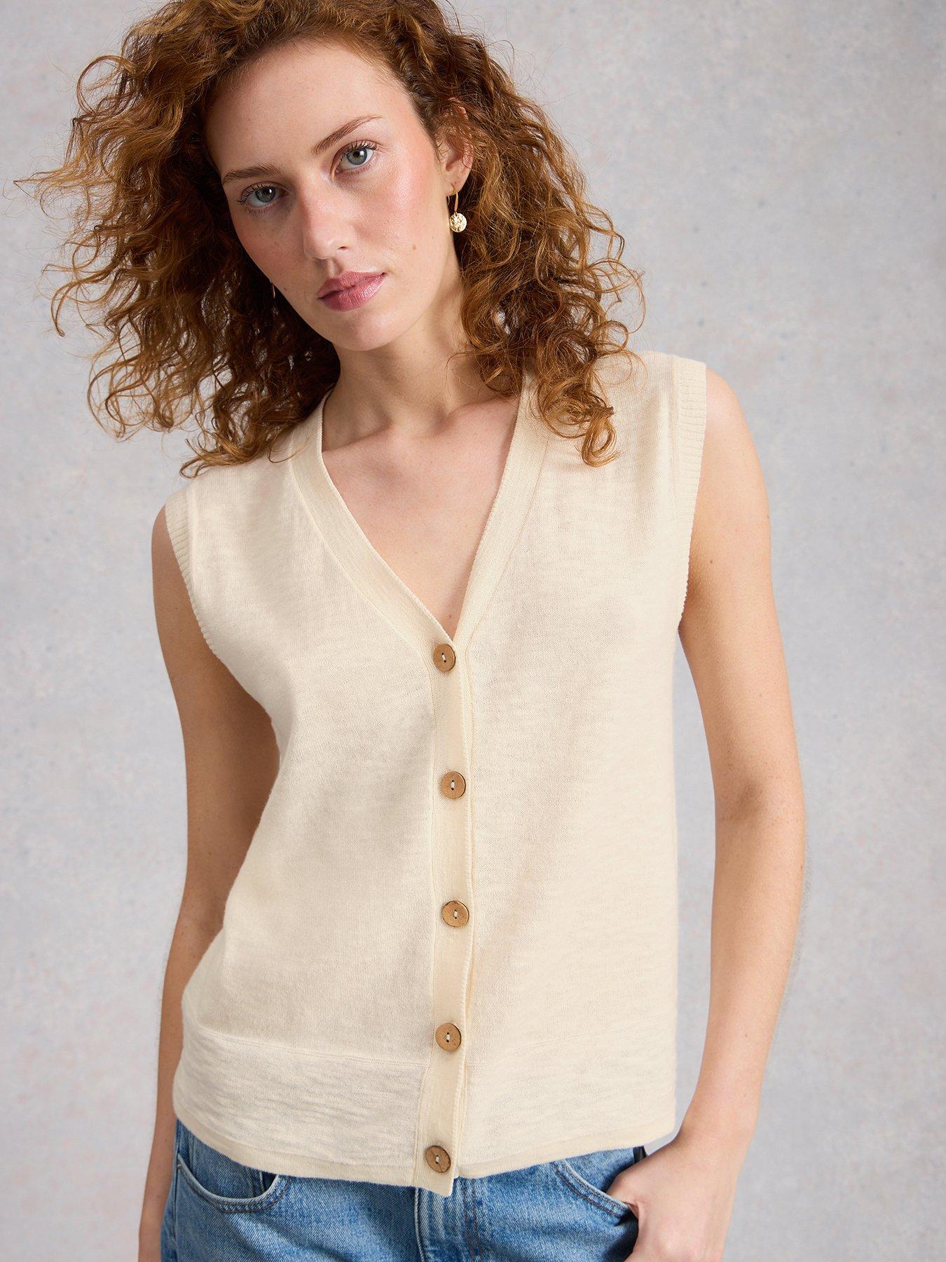 front image of white-stuff-nova-linen-blend-tank