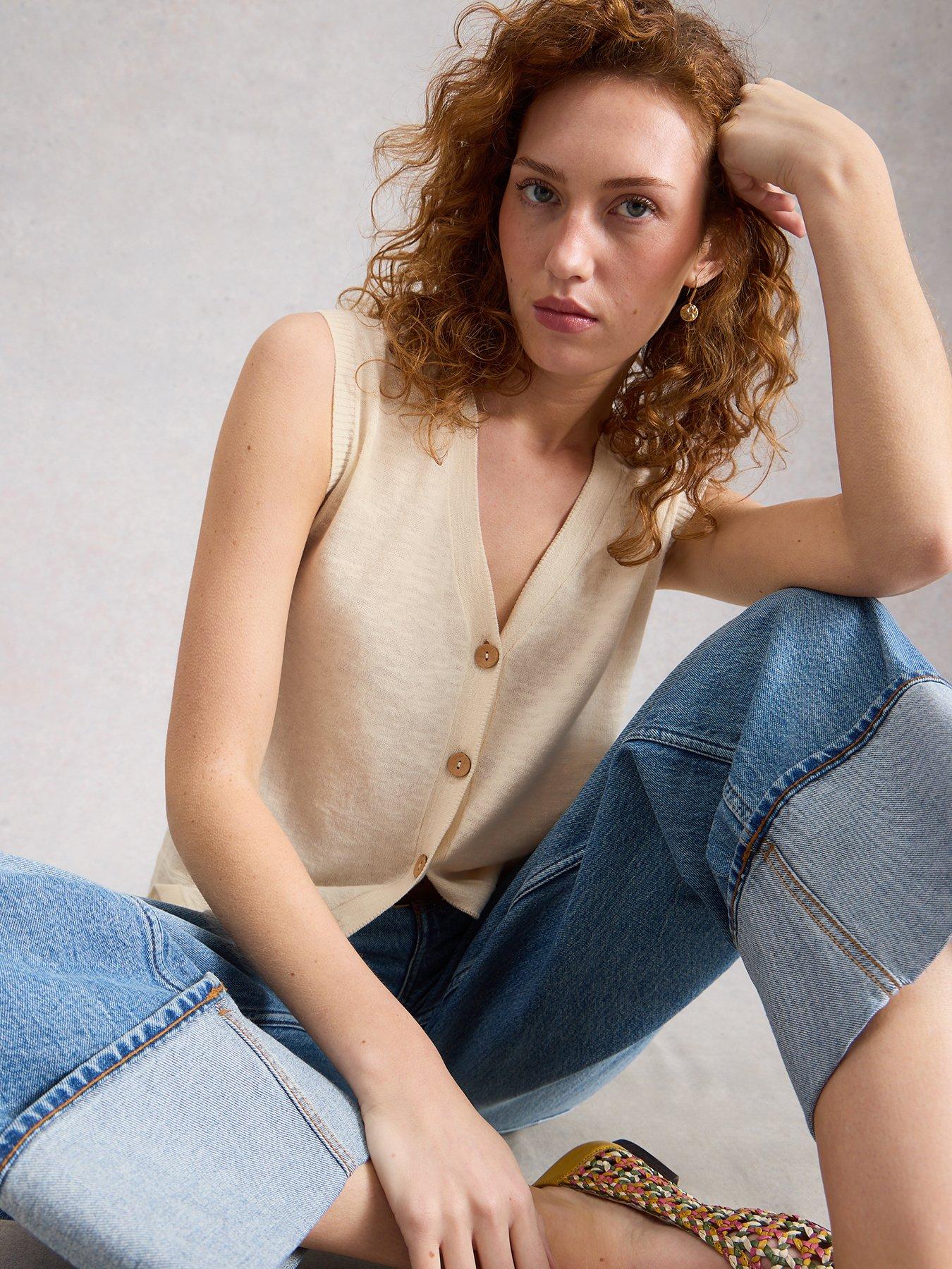  image of white-stuff-nova-linen-blend-tank