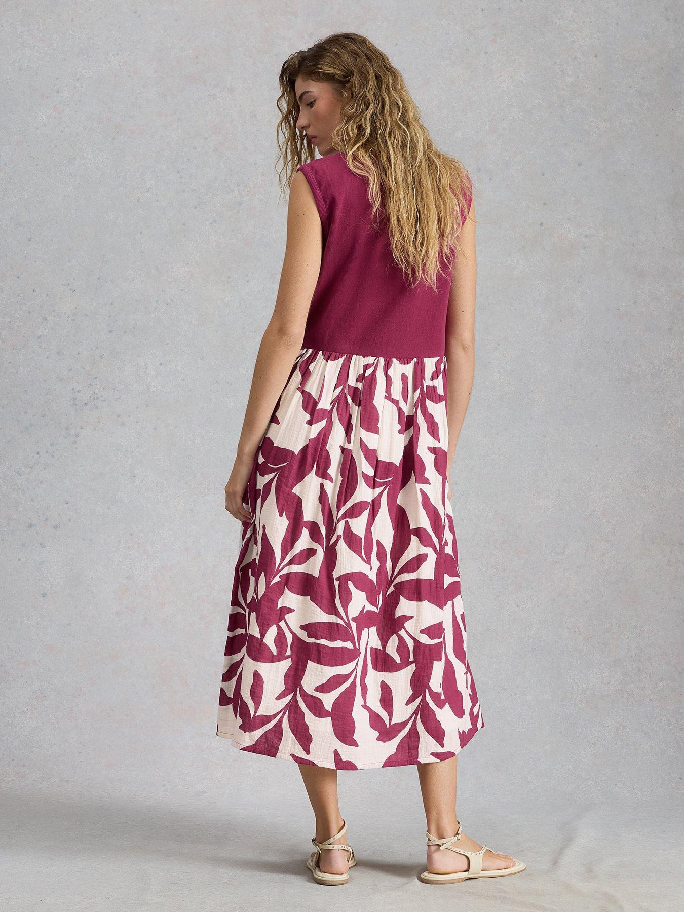 Image 2 of 6 of White Stuff Shay Jersey Mix Dress