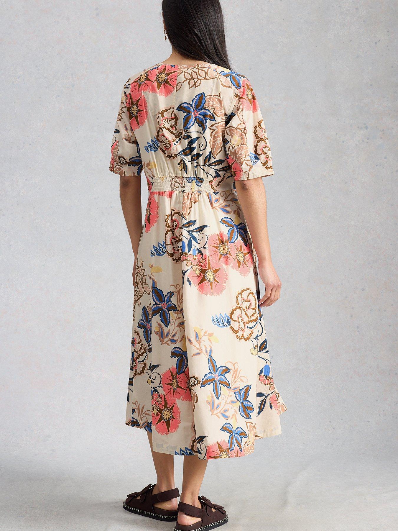 Image 2 of 6 of White Stuff Kate Button Through Midi Dress