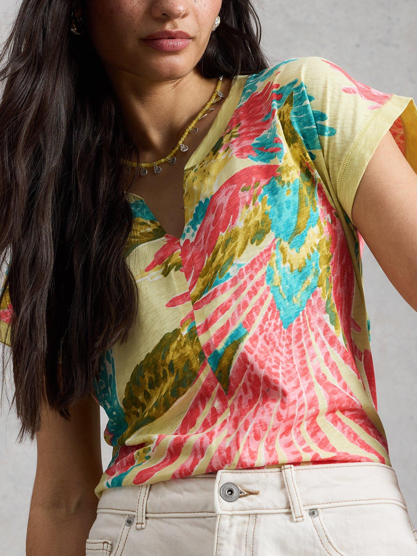 Image 4 of 6 of White Stuff Nelly Notch Neck Tee