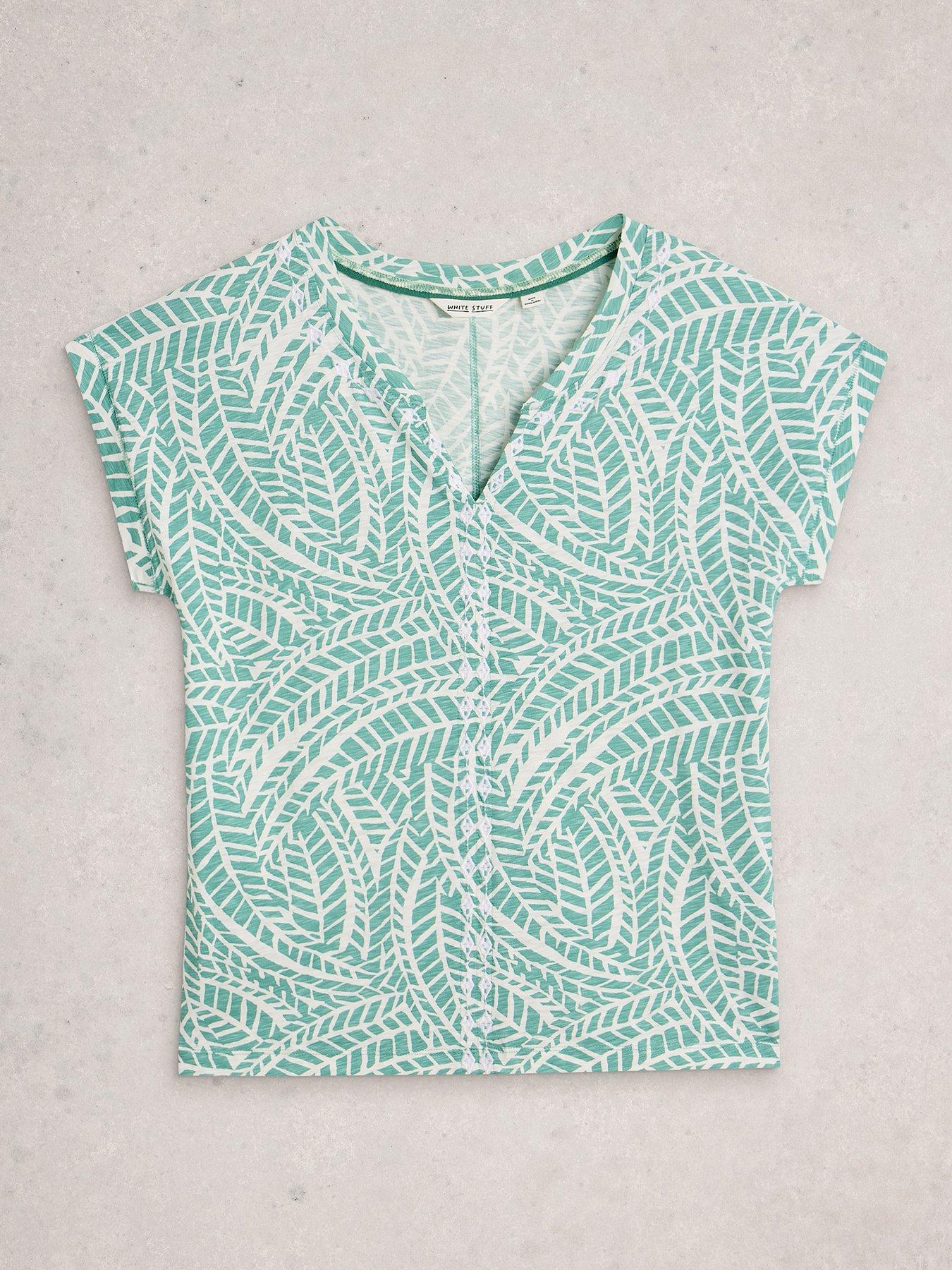  image of white-stuff-nelly-print-embroidered-tee