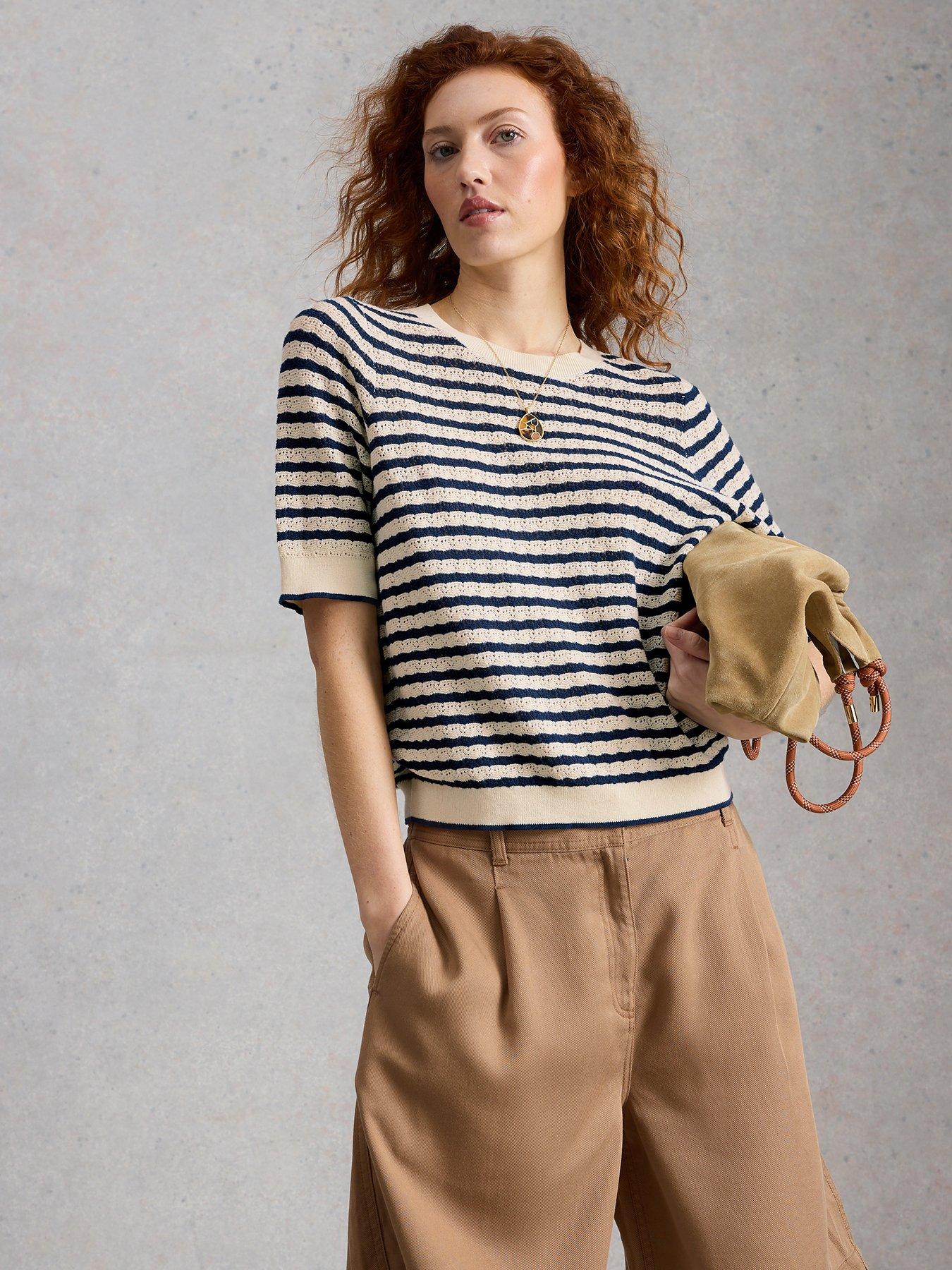front image of white-stuff-holly-pointelle-top-ivory