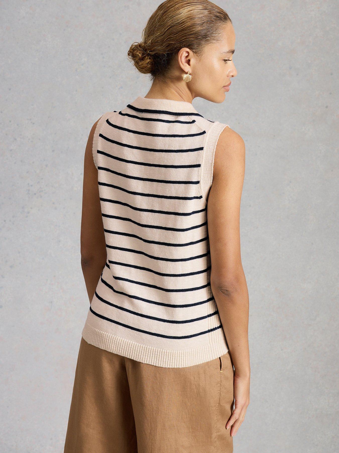  image of white-stuff-candice-stripe-collar-vest