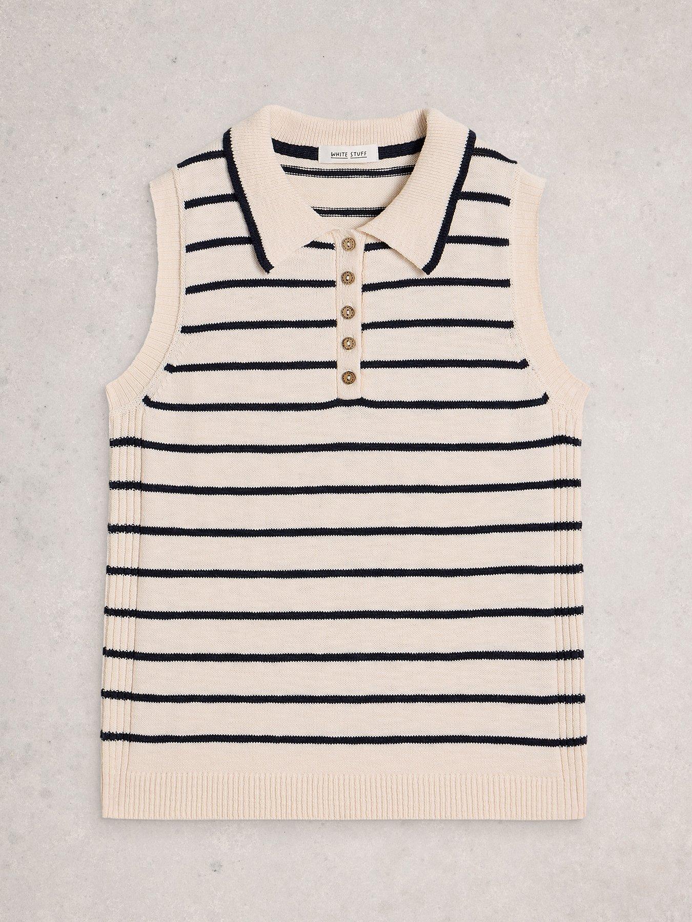  image of white-stuff-candice-stripe-collar-vest