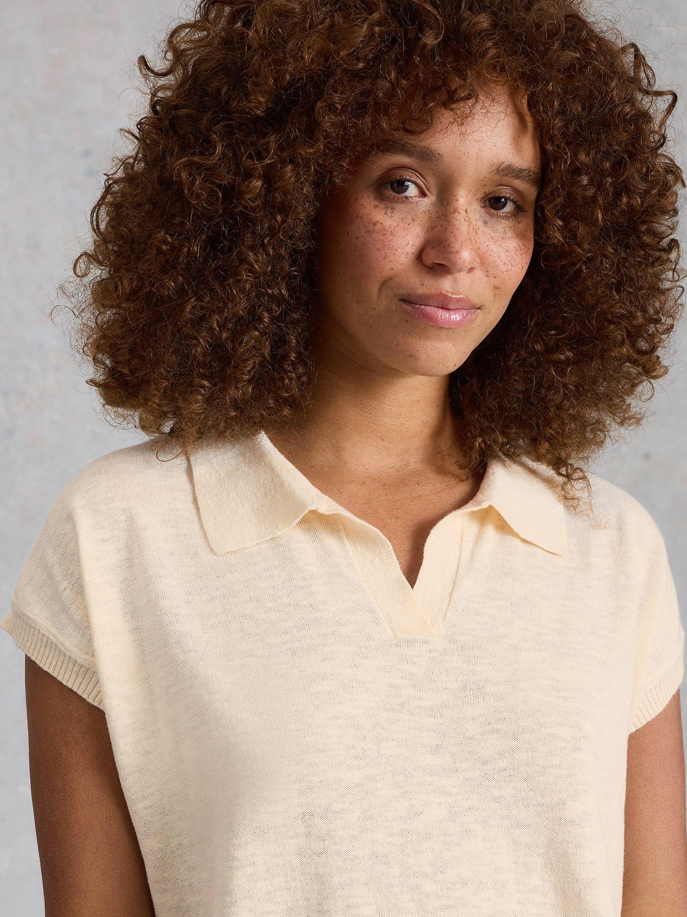  image of white-stuff-ginni-linen-polo-tee
