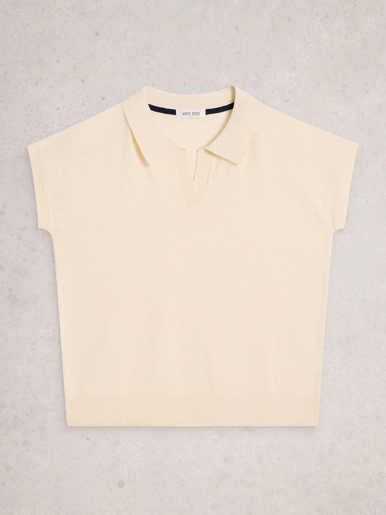  image of white-stuff-ginni-linen-polo-tee