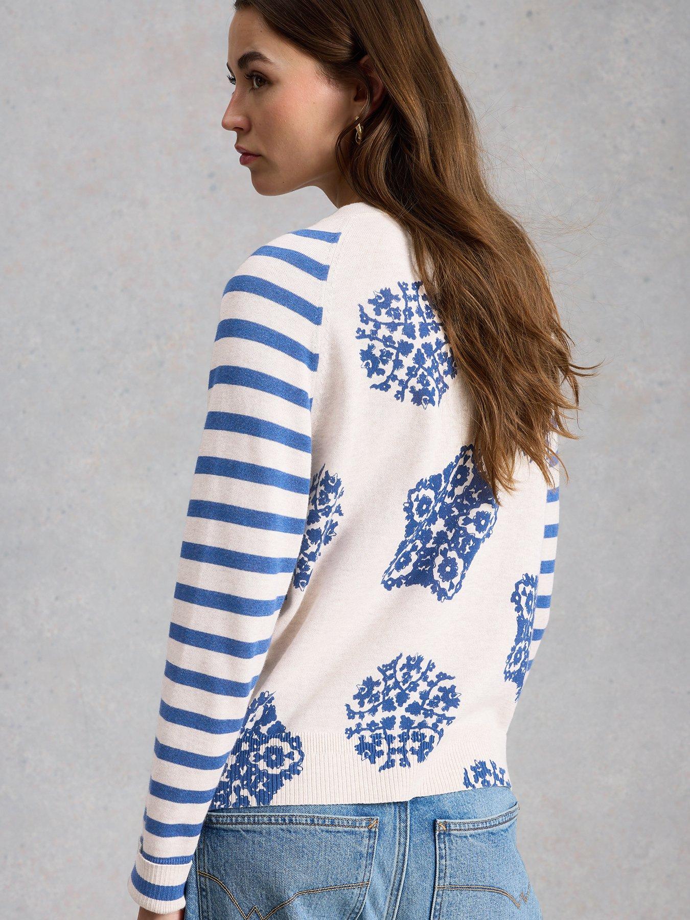 Image 2 of 6 of White Stuff Lulu Print Cardigan - Ivory