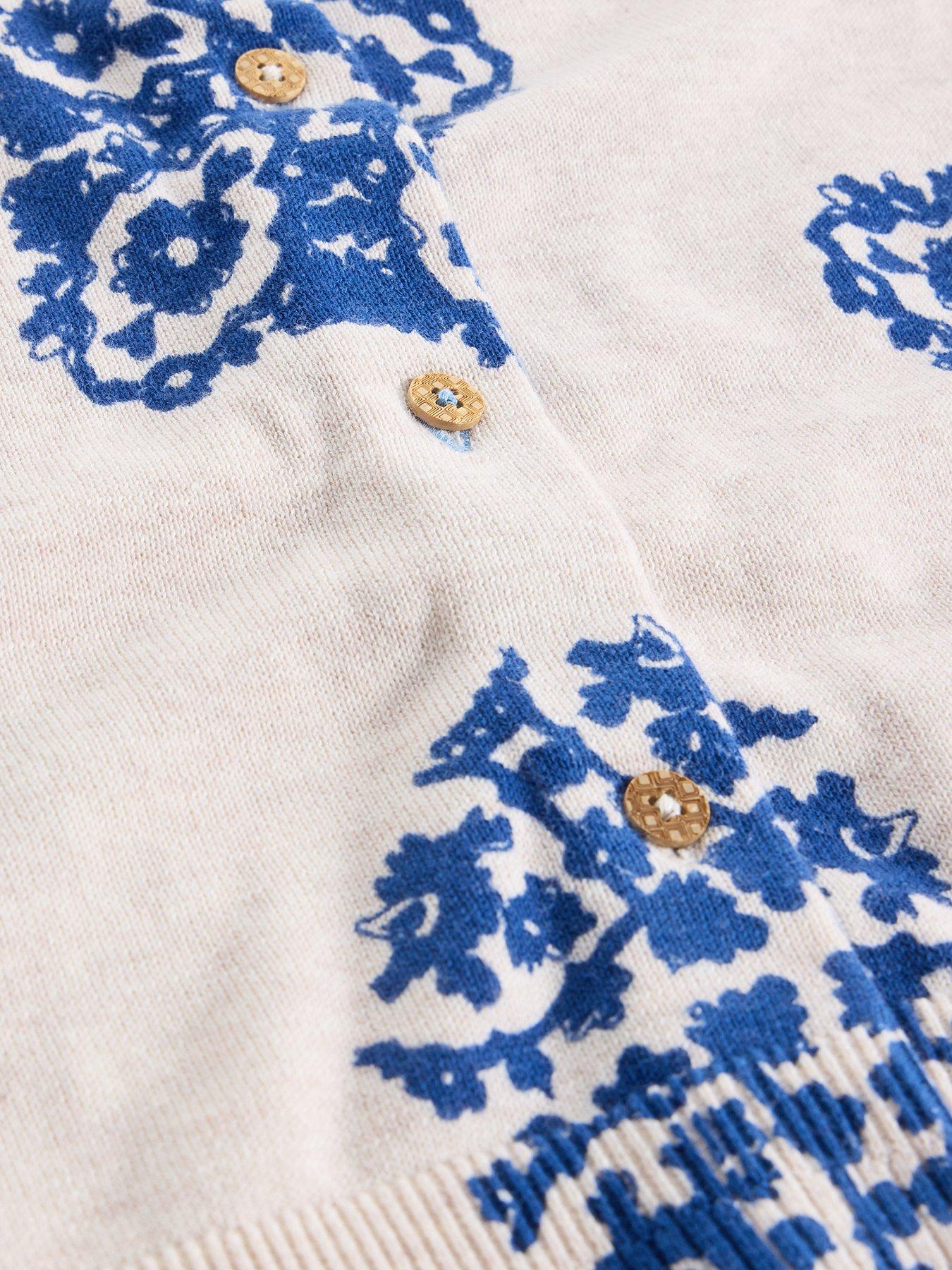 Image 6 of 6 of White Stuff Lulu Print Cardigan - Ivory