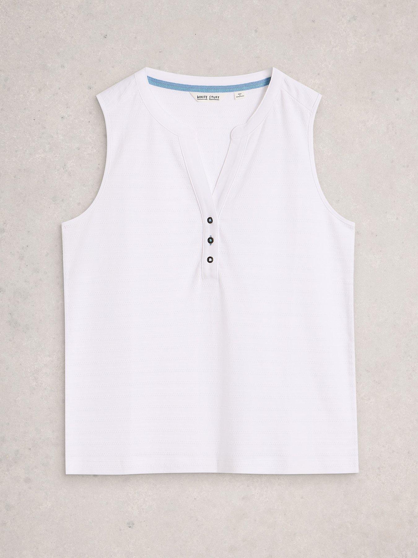 Image 5 of 6 of White Stuff Nora Texture Notch Vest - White