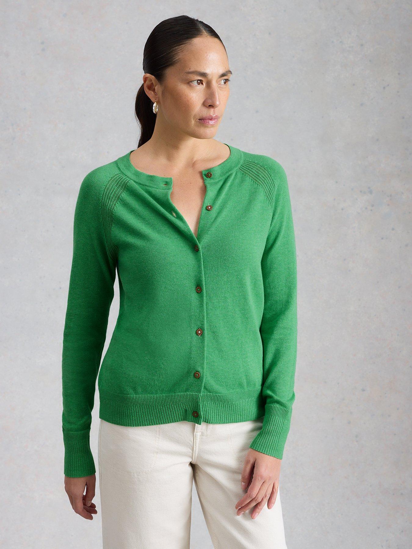 Image 1 of 6 of White Stuff Lulu Cardigan - Green