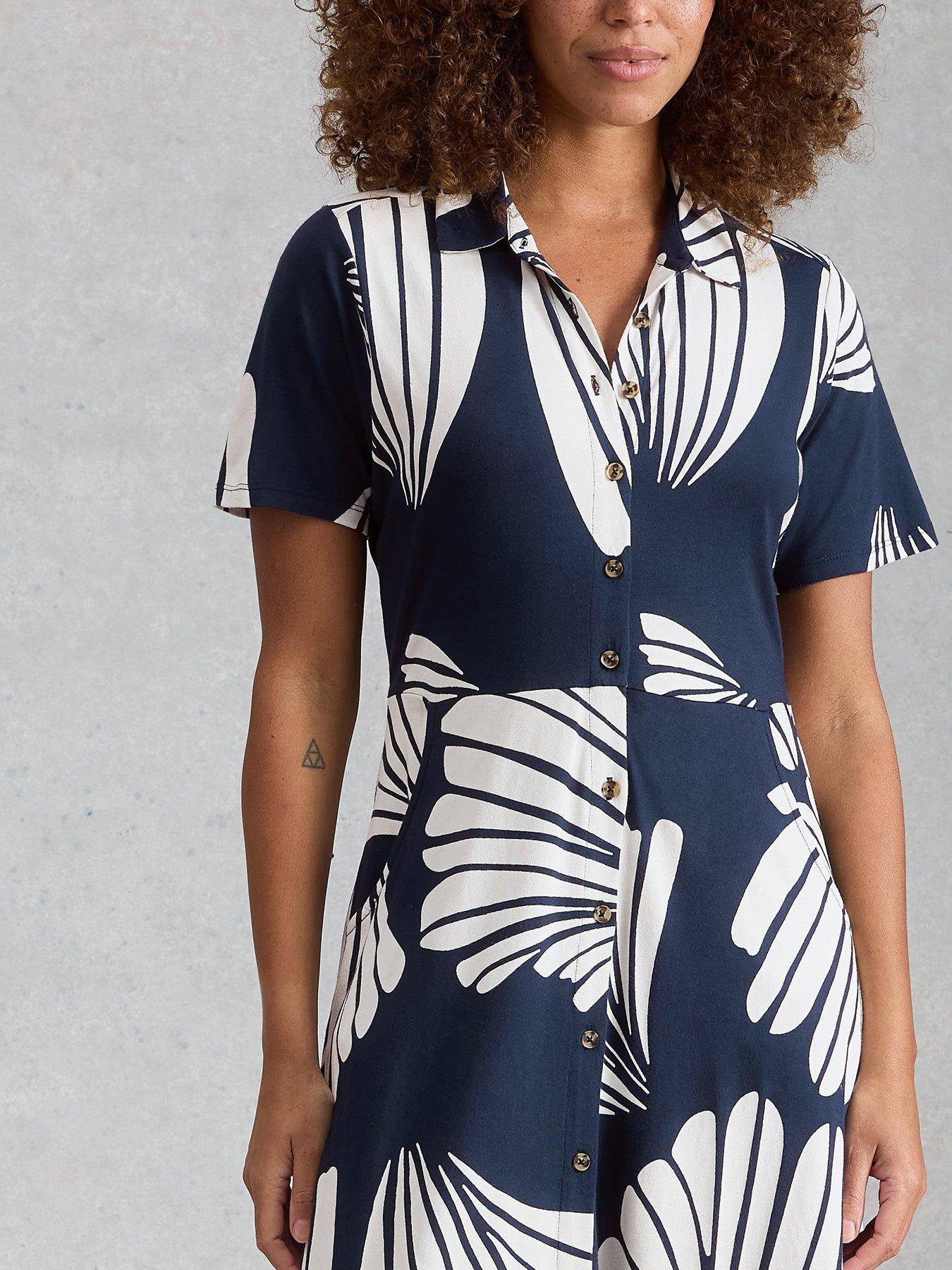  image of white-stuff-rua-jersey-shirt-dress-blue