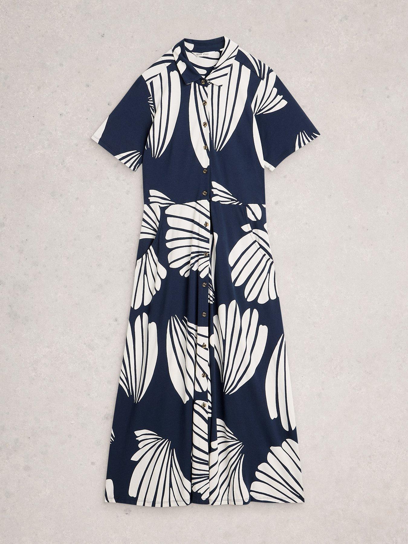  image of white-stuff-rua-jersey-shirt-dress-blue
