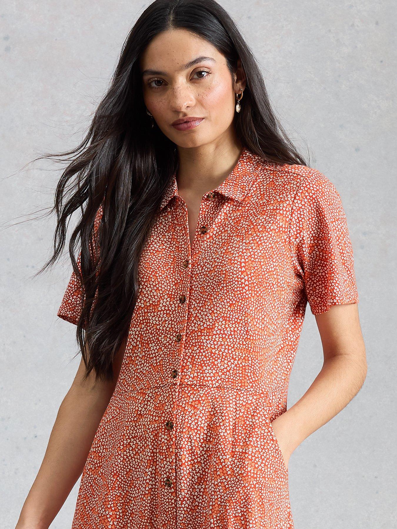  image of white-stuff-rua-jersey-shirt-dress-red