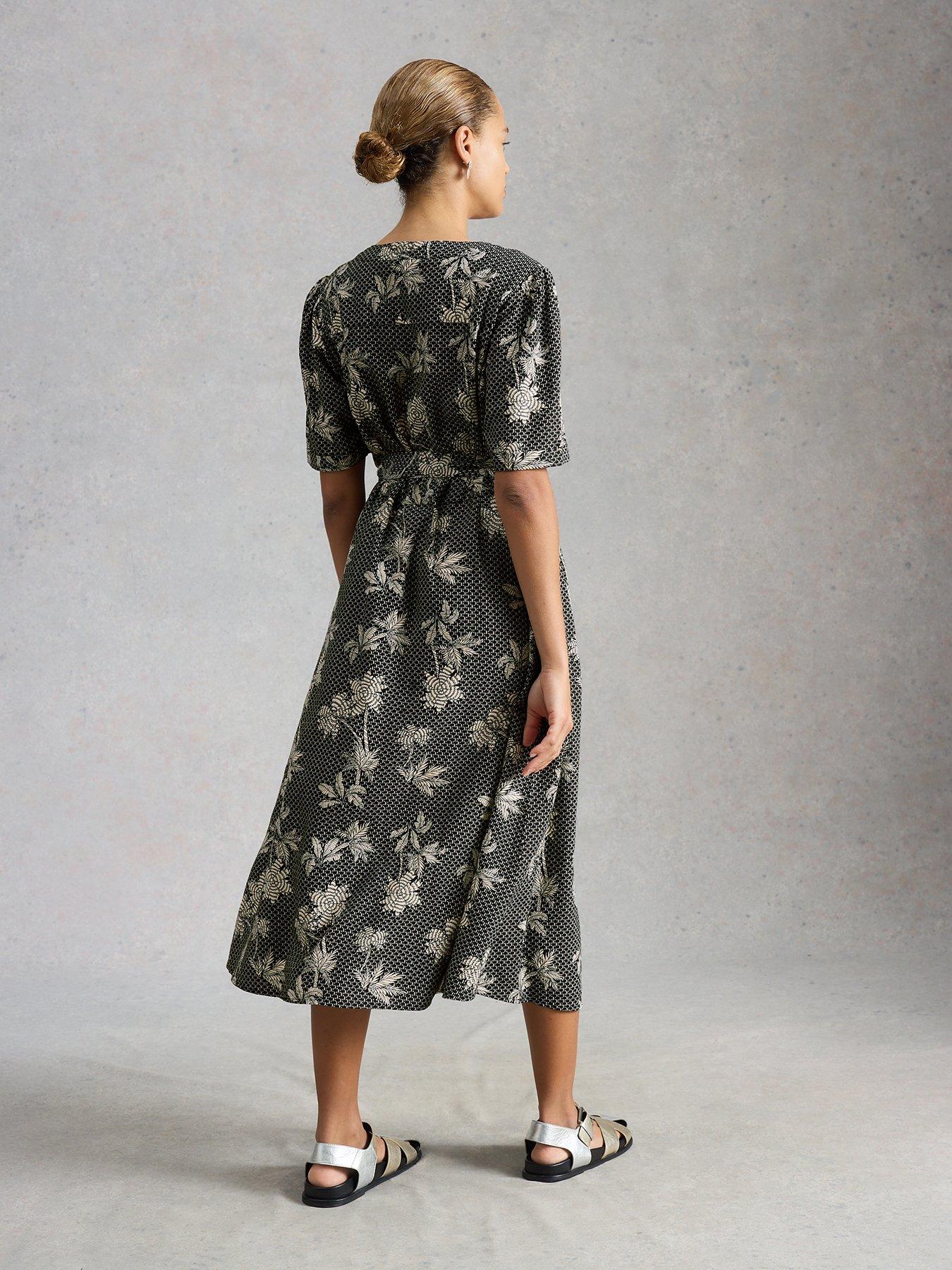  image of white-stuff-val-linen-blend-dress