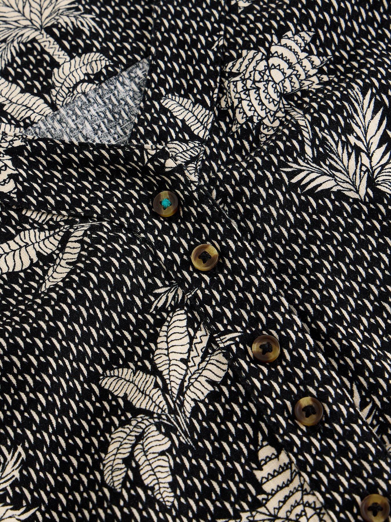 Image 6 of 6 of White Stuff Val Linen Blend Dress - Black