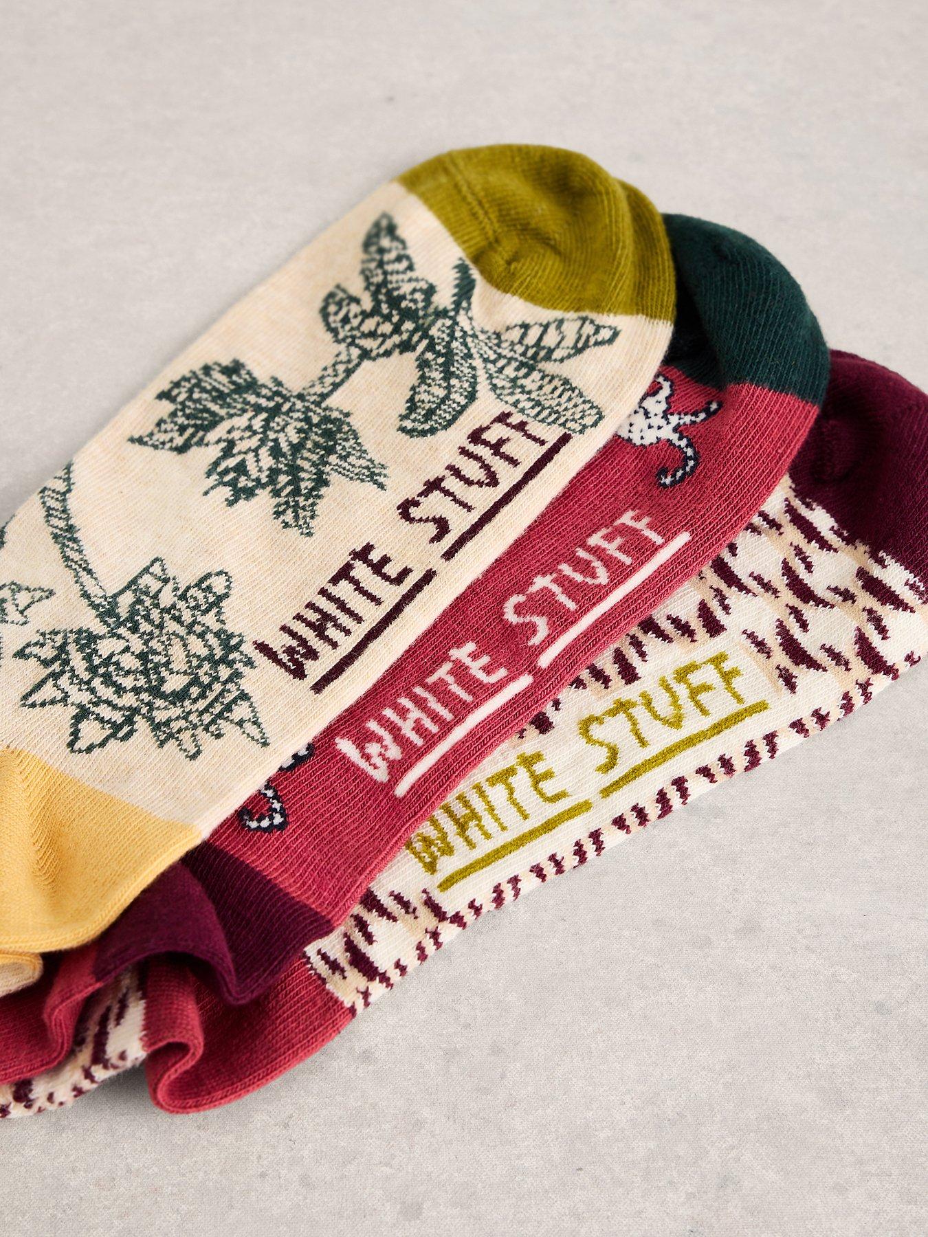  image of white-stuff-3pk-safari-print-trainer-socks