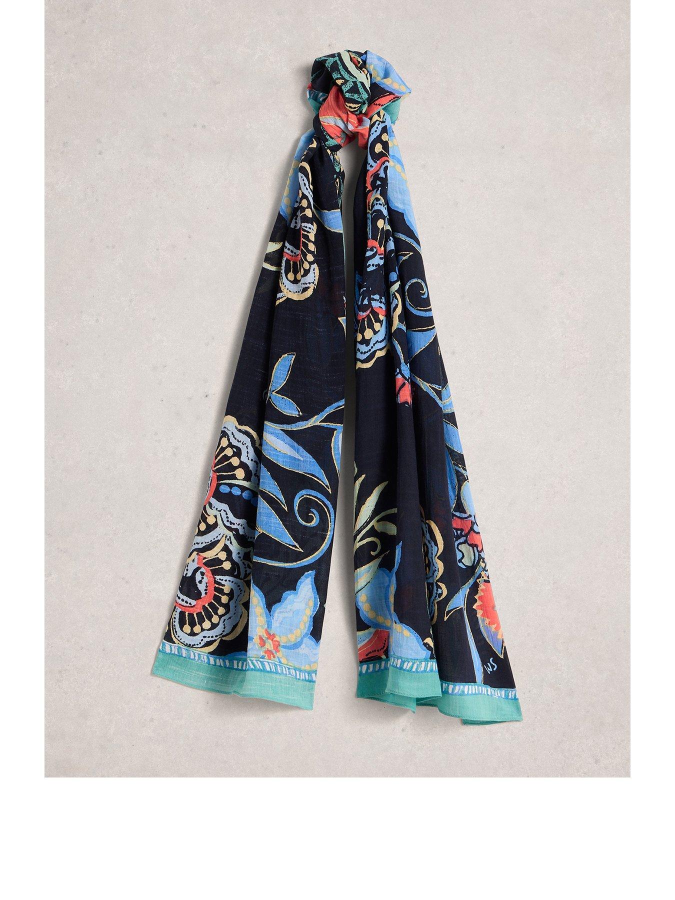 front image of white-stuff-callie-printed-scarf