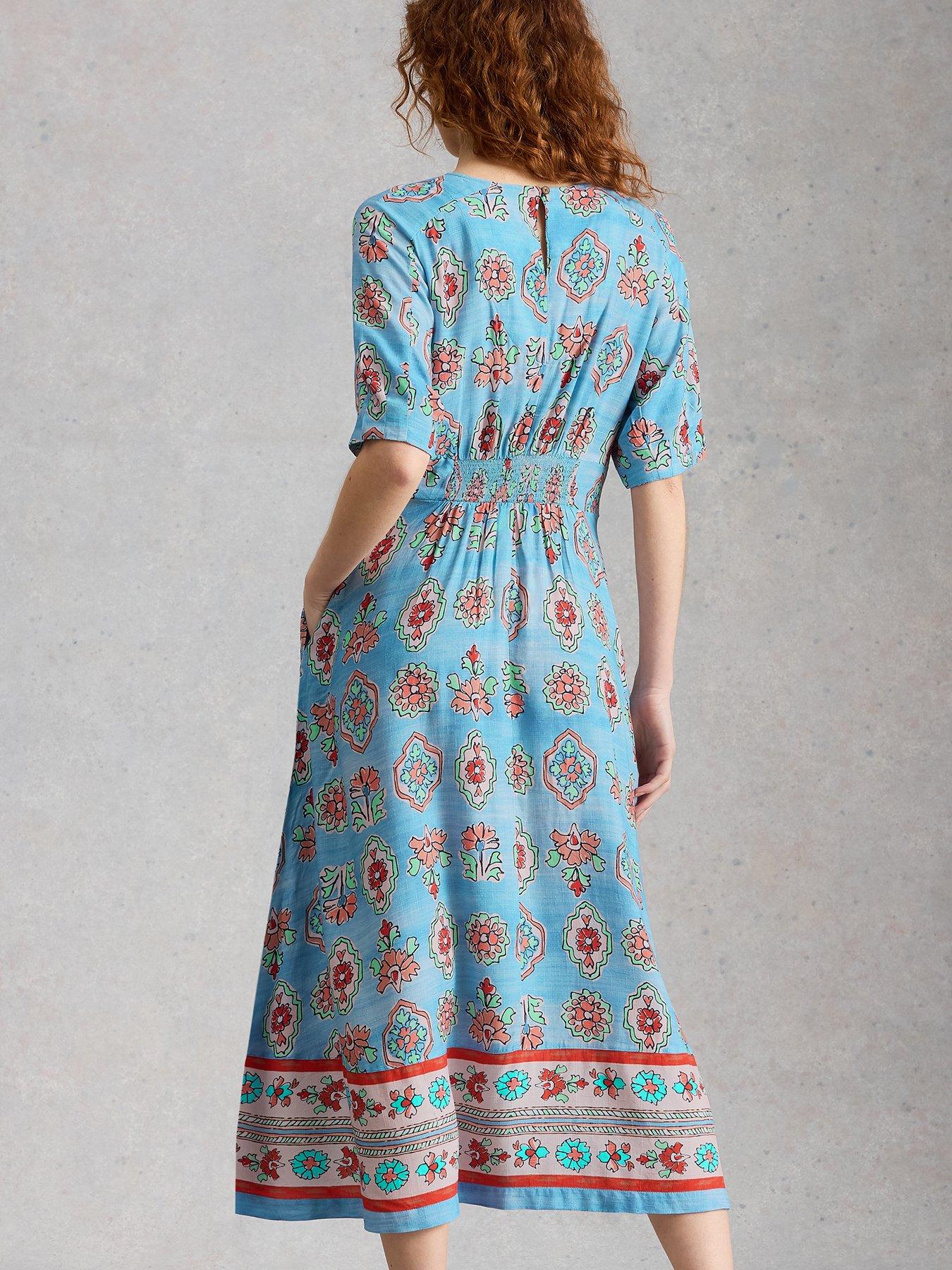 Image 2 of 6 of White Stuff Kate Midi Dress - Blue
