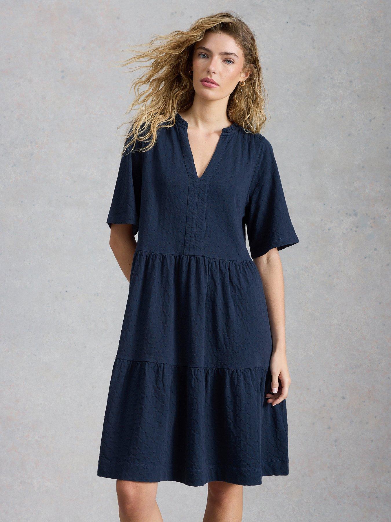 White Stuff Sophia Jersey Dress - Blue