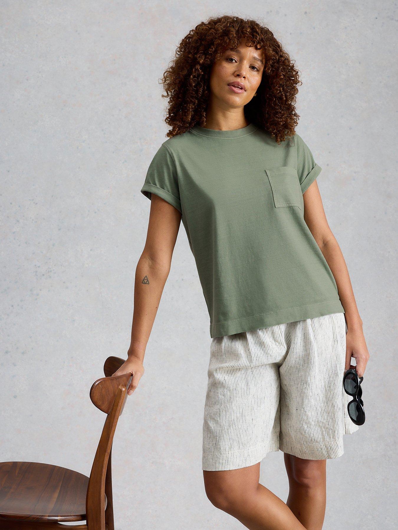Image 1 of 6 of White Stuff Gina Tee - Green