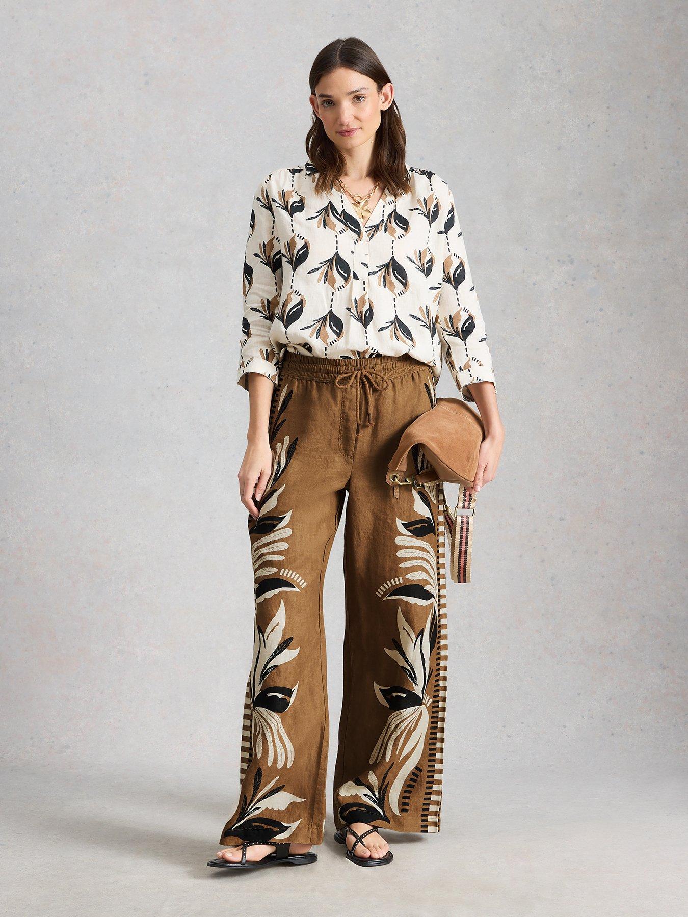 Image 3 of 6 of White Stuff Ally Linen Wide Leg Trouser