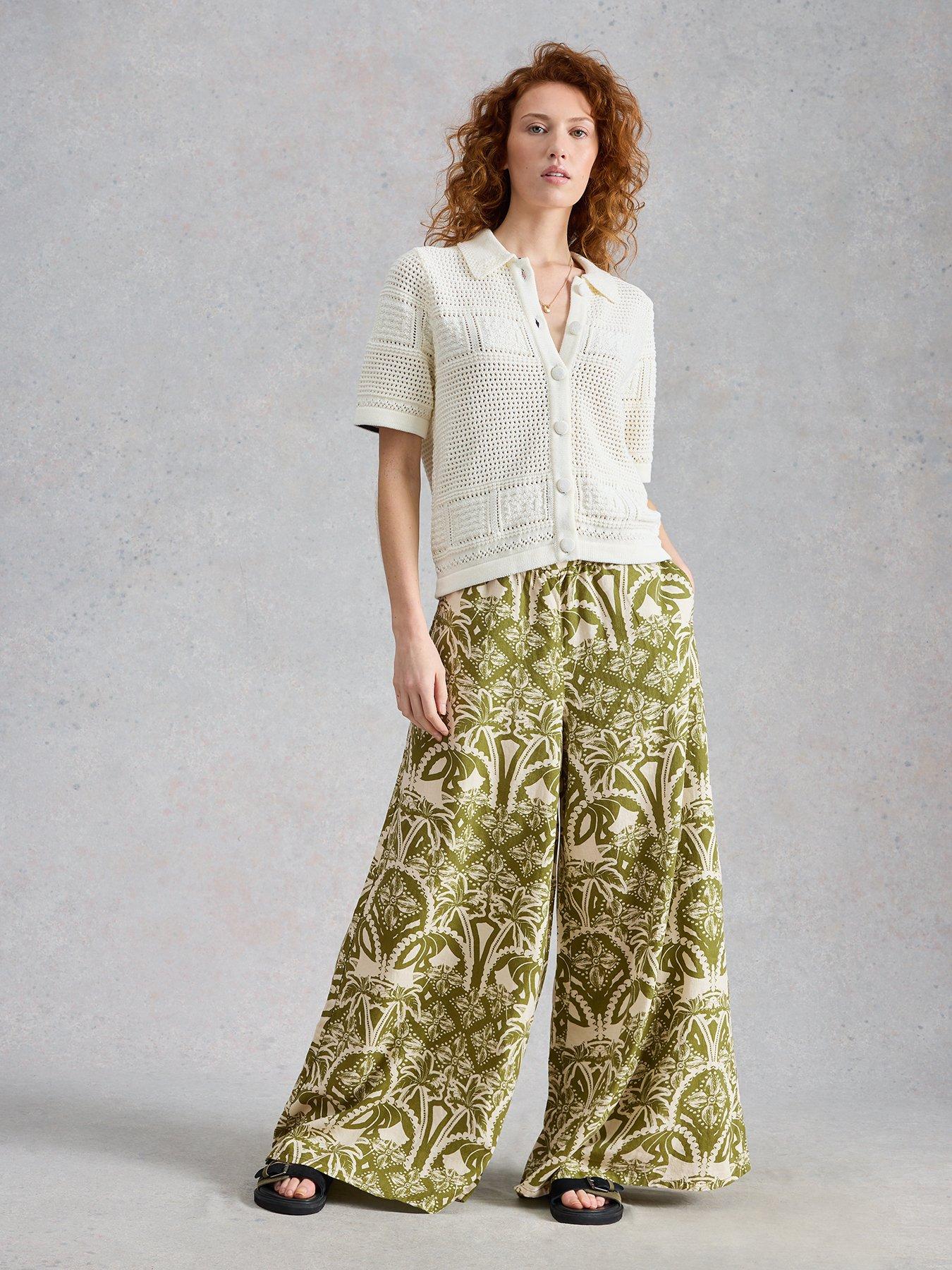 Image 3 of 6 of White Stuff Poppy Linen Blend Trouser - Green
