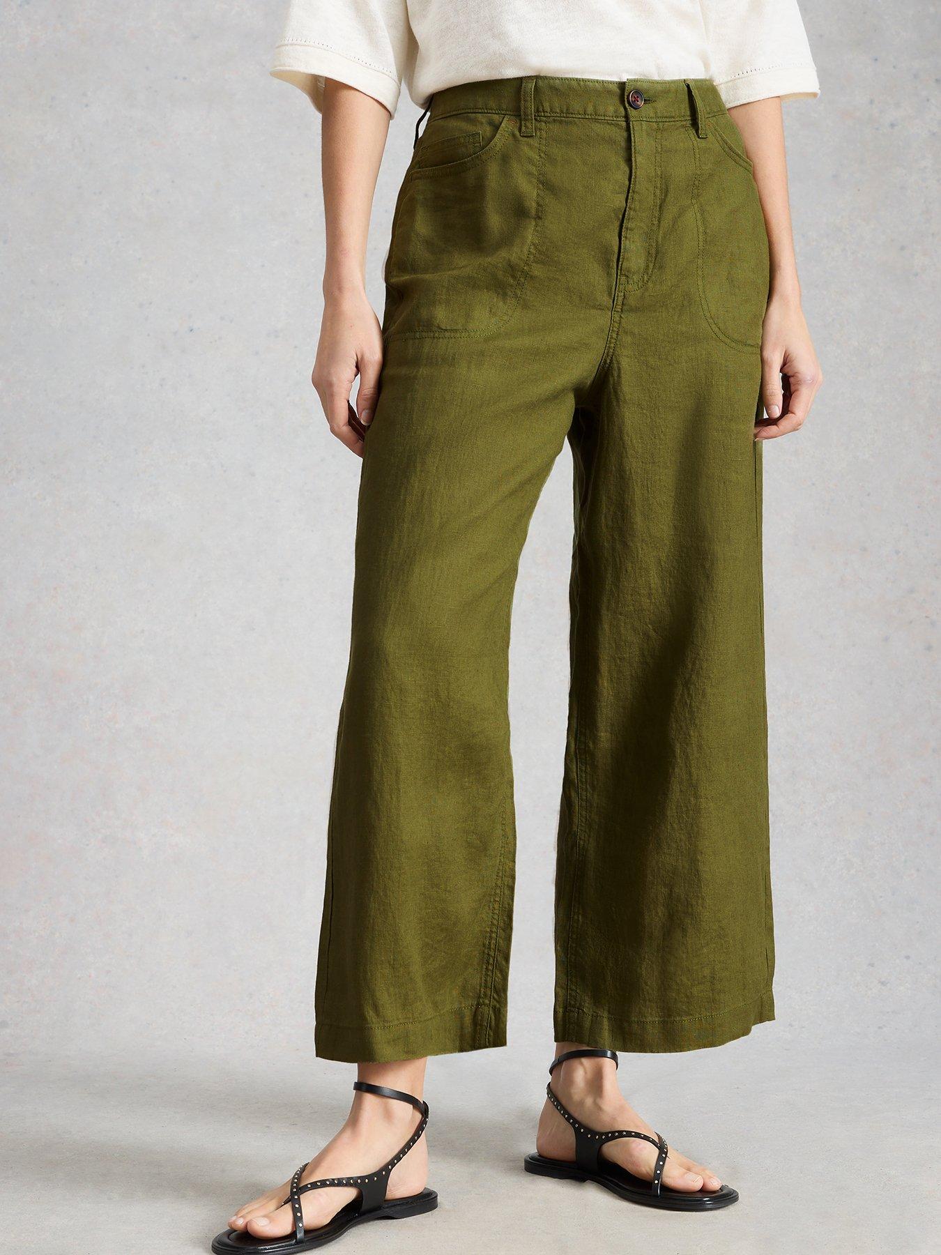 White Stuff Tia Linen Wide Leg Crop