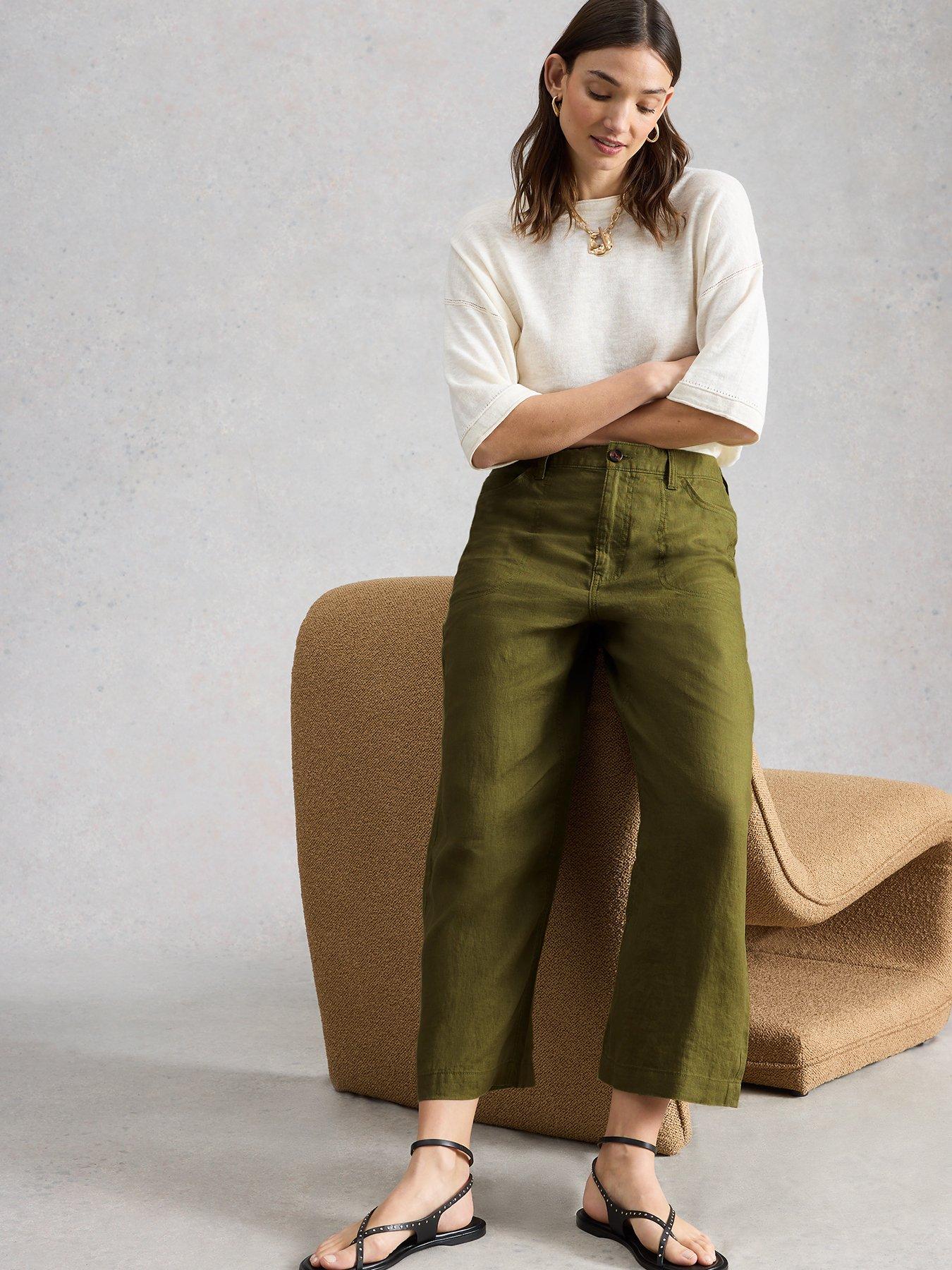  image of white-stuff-tia-linen-wide-leg-crop