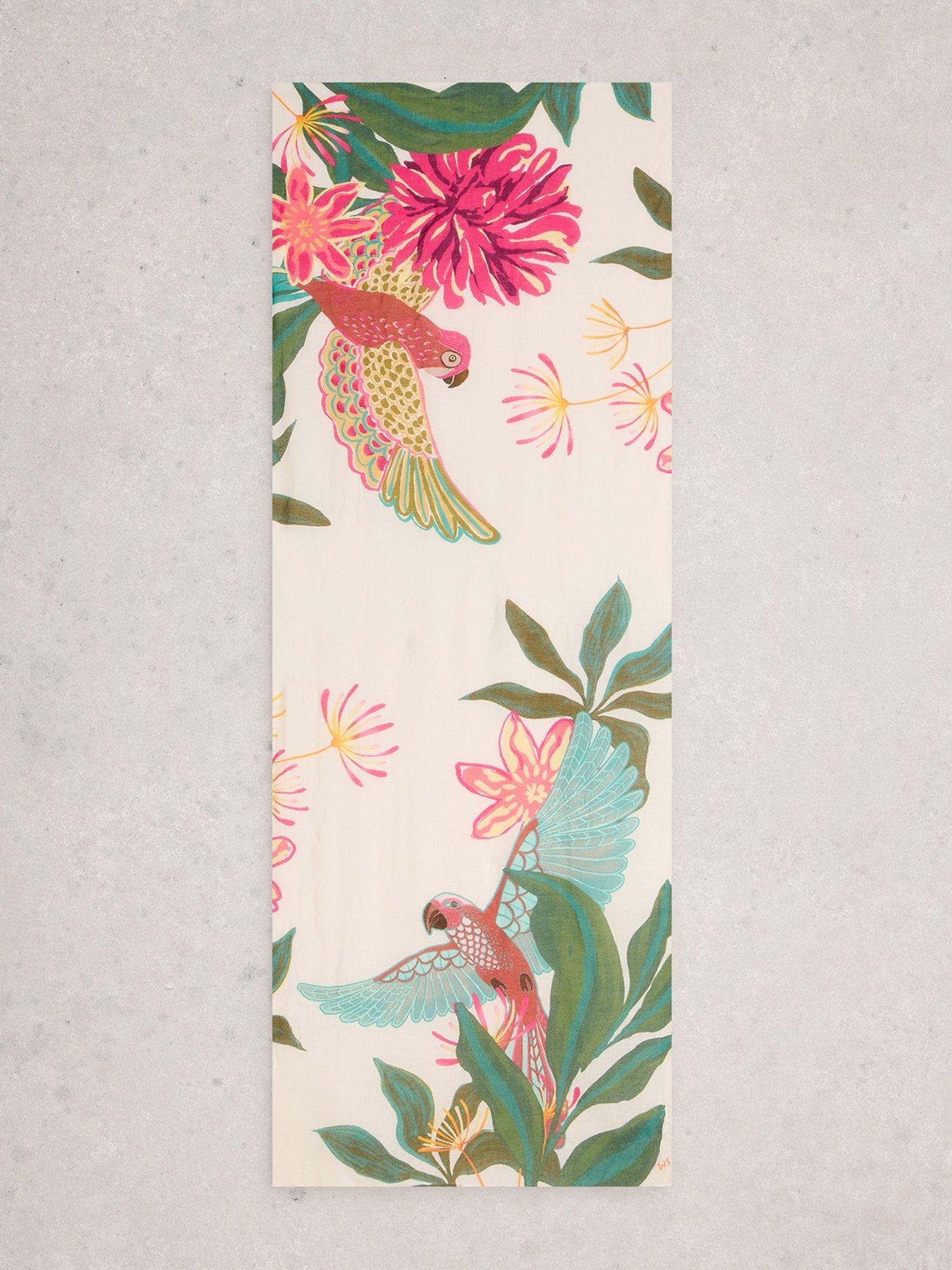  image of white-stuff-lily-printed-scarf