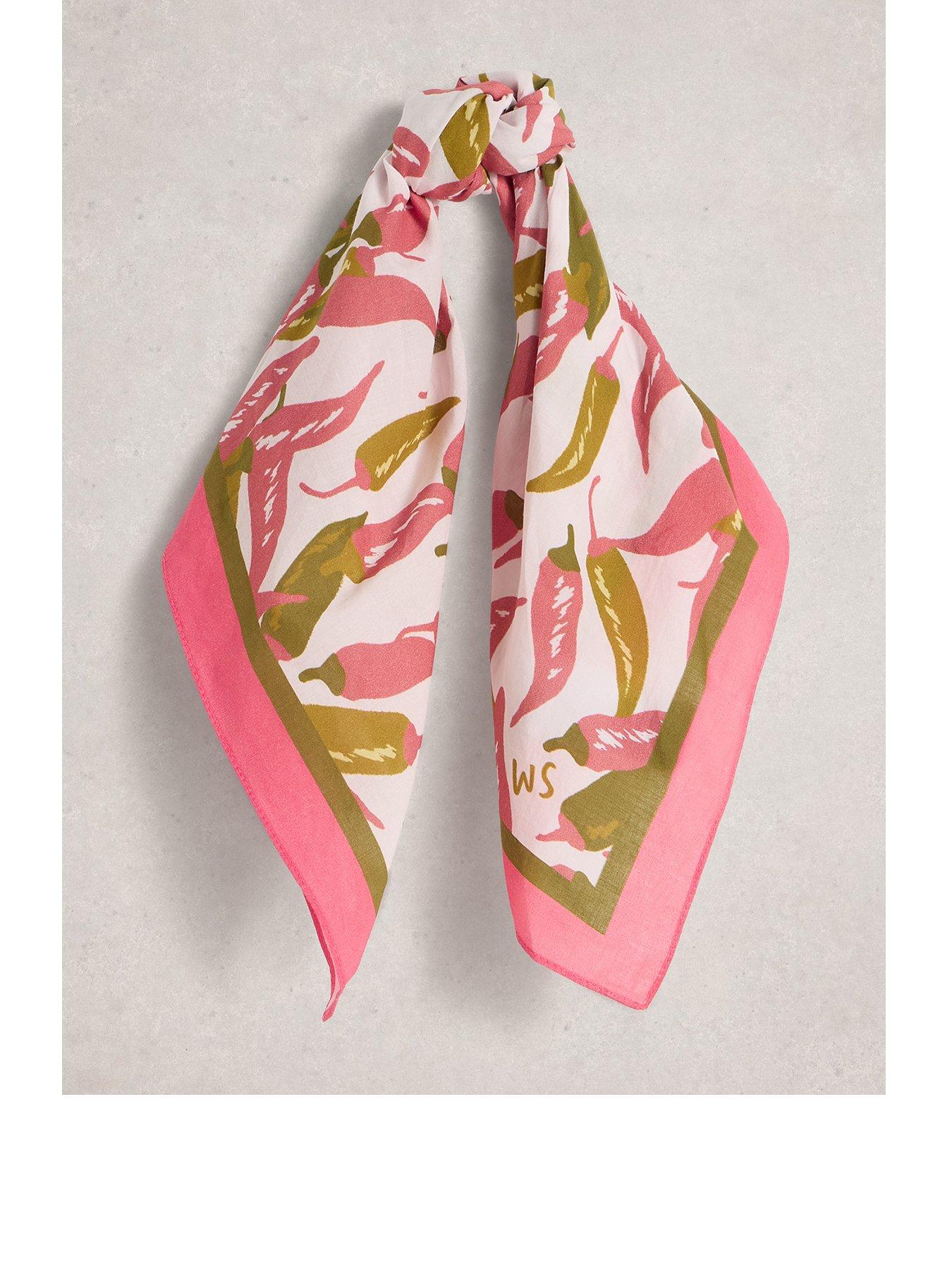 White Stuff Ellie Square Printed Scarf - Beige