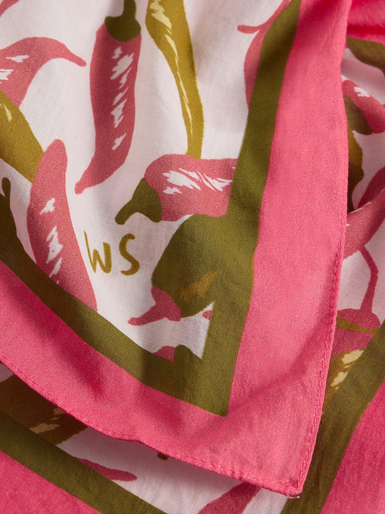  image of white-stuff-ellie-square-printed-scarf-beige