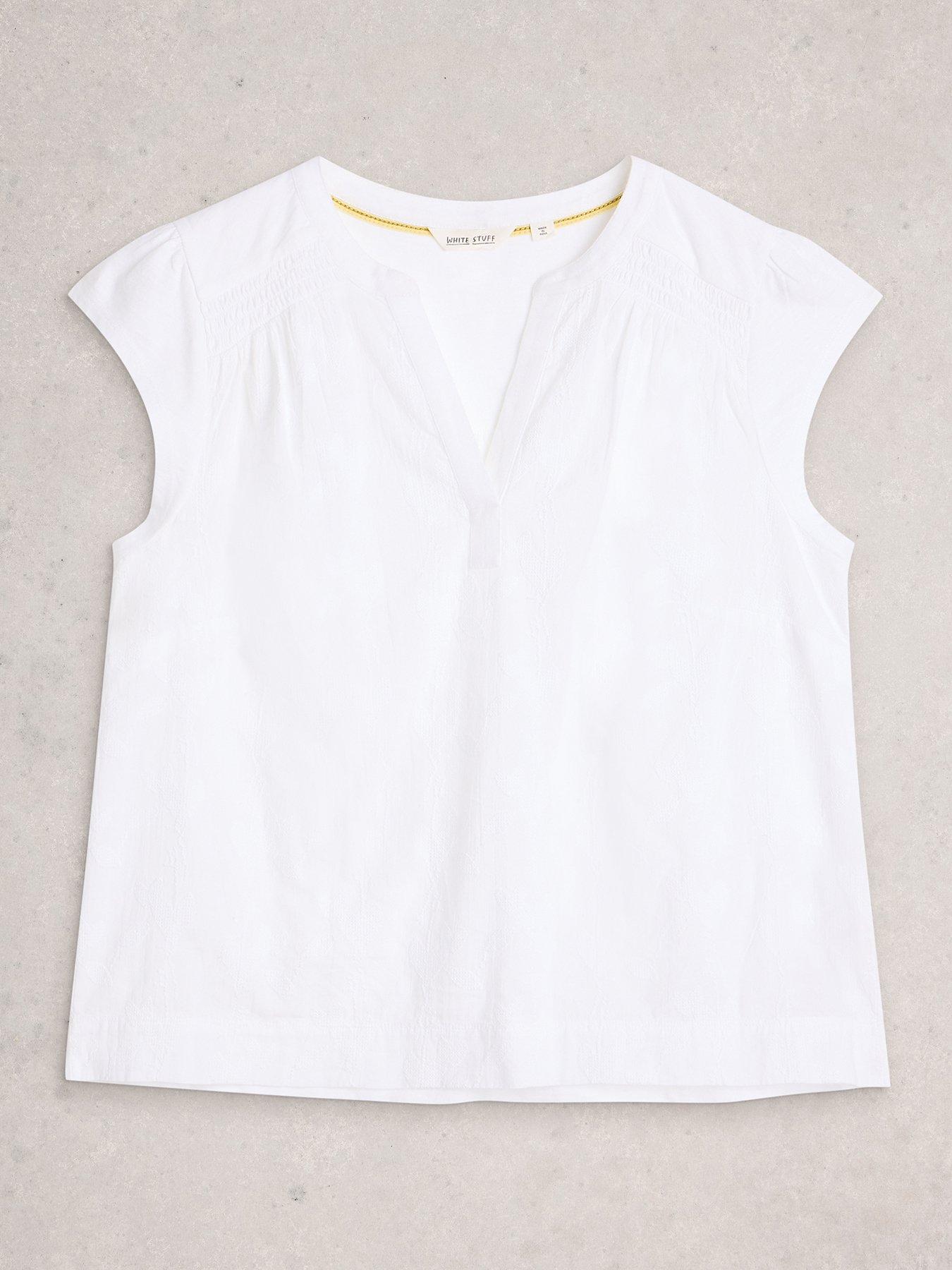  image of white-stuff-amelia-embroidery-top-white