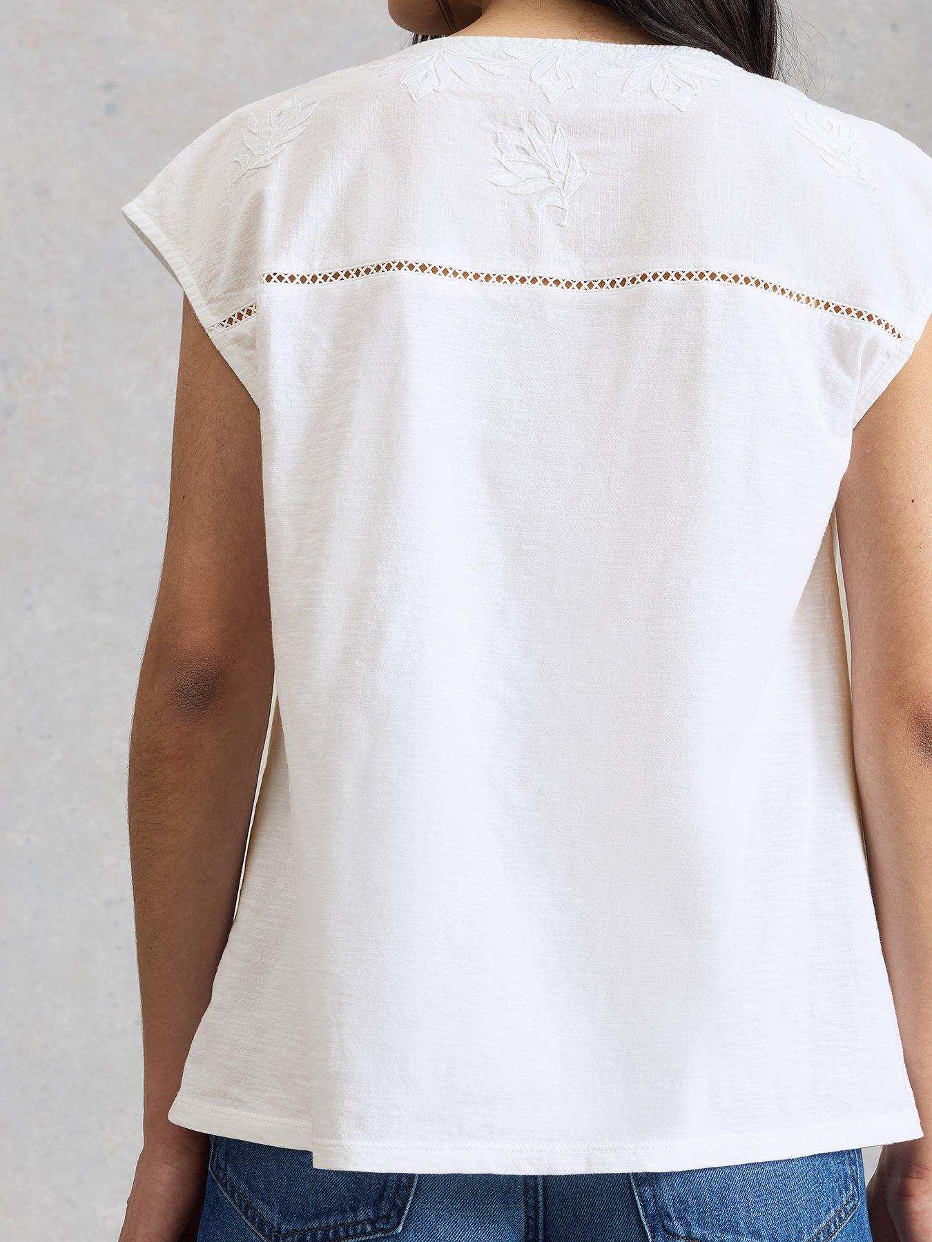 Image 2 of 6 of White Stuff Fliss Floral Top - White