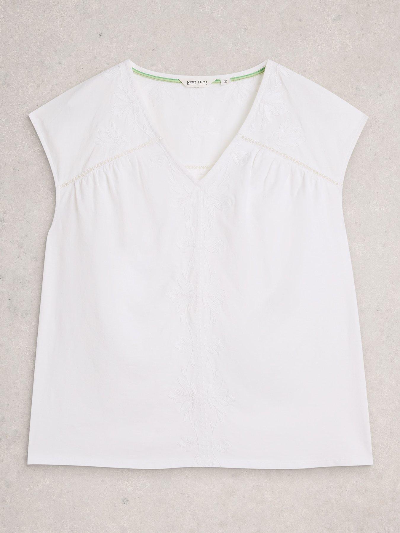 Image 5 of 6 of White Stuff Fliss Floral Top - White