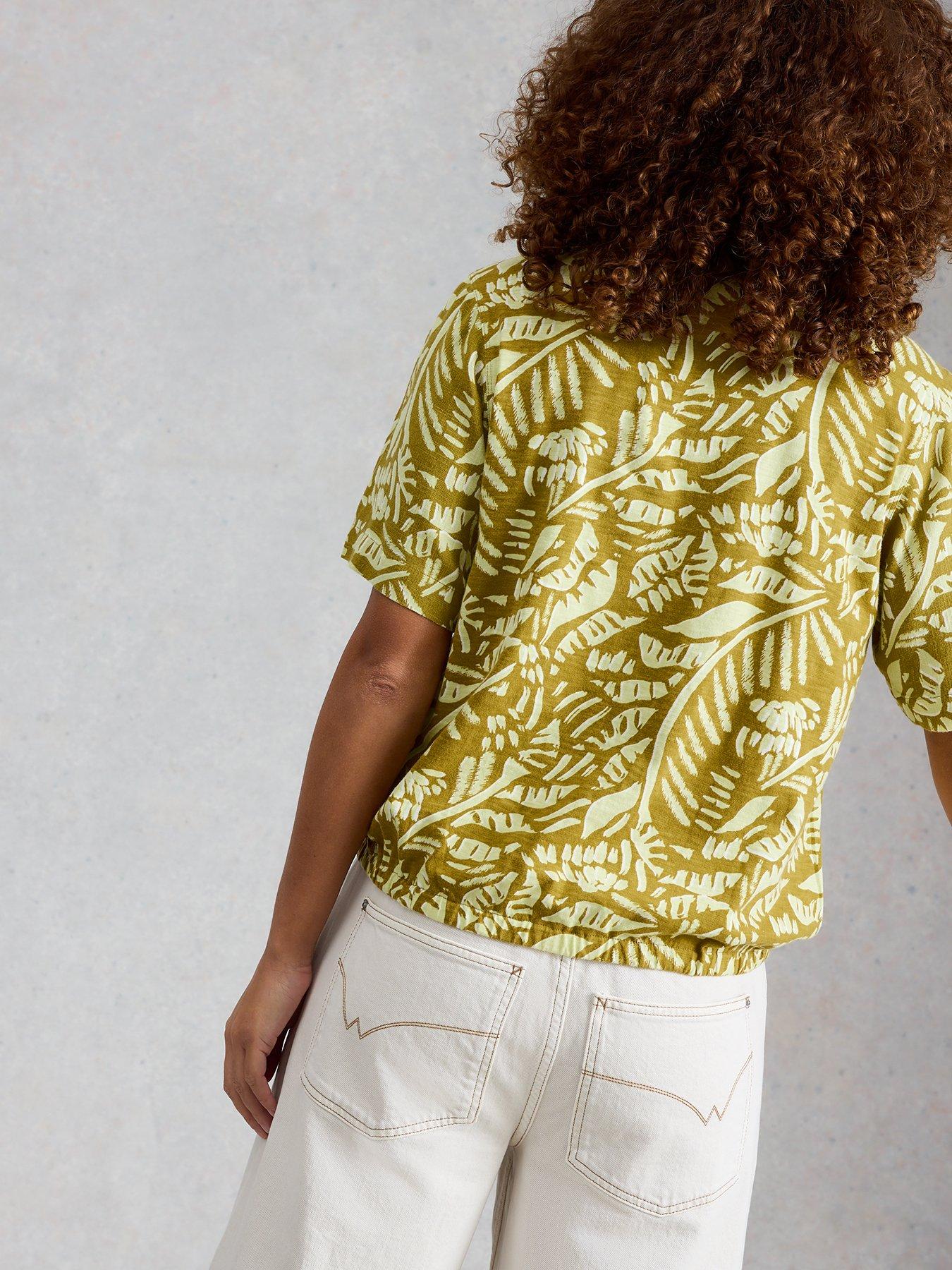 Image 2 of 6 of White Stuff Bree Linen Blend Top - Green