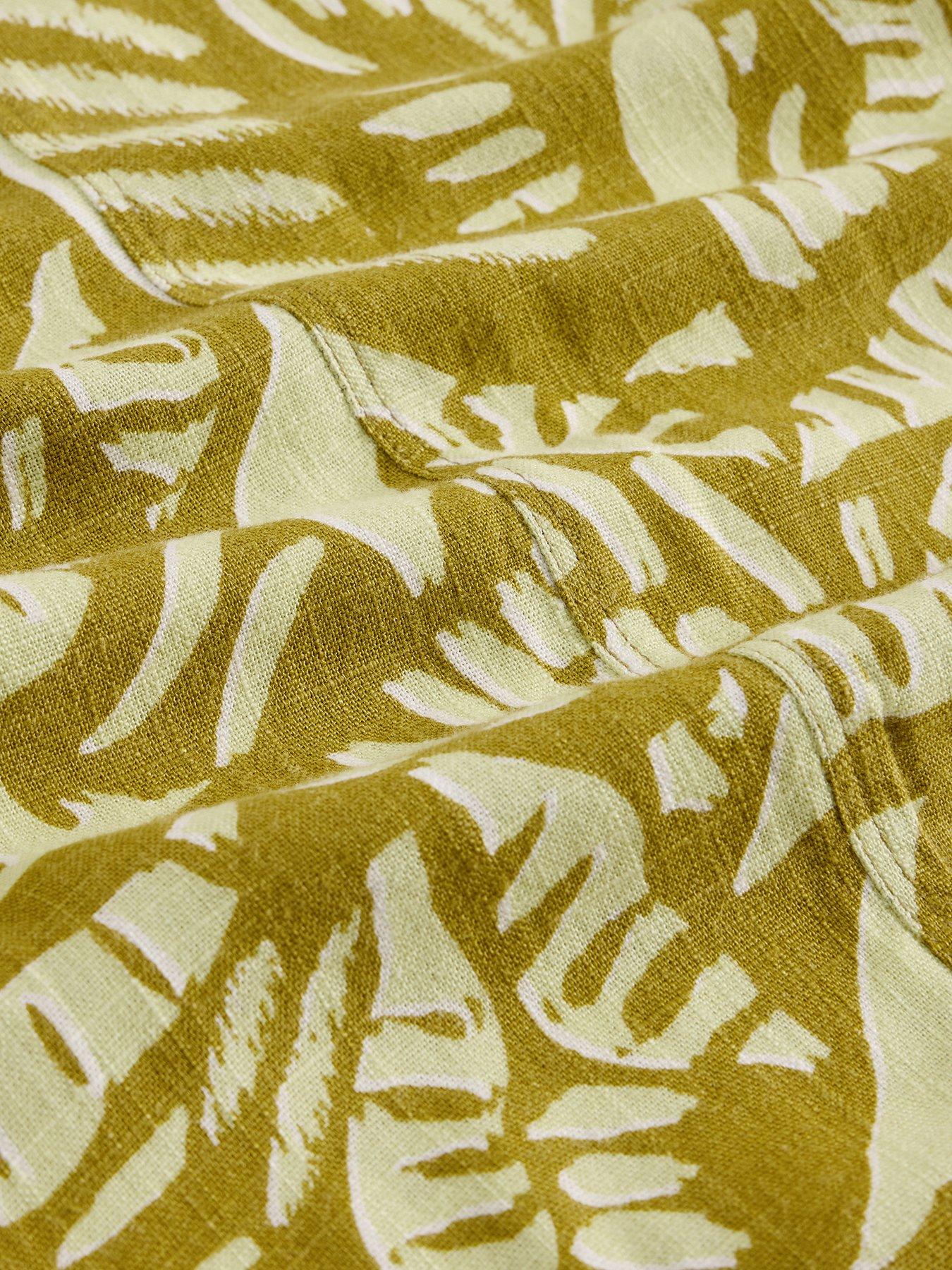 Image 6 of 6 of White Stuff Bree Linen Blend Top - Green