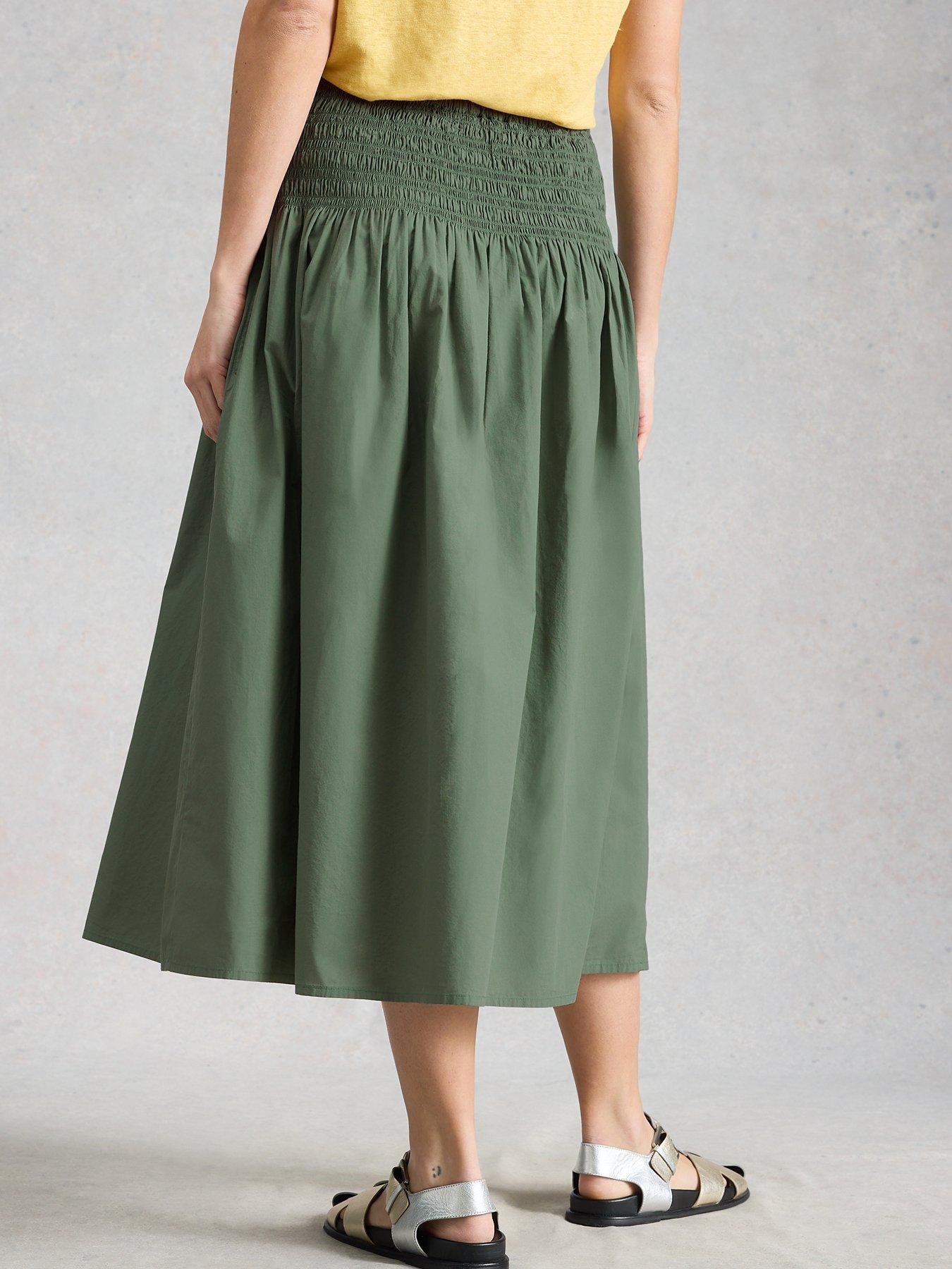 Image 2 of 6 of White Stuff Suri Shirred Midi Skirt