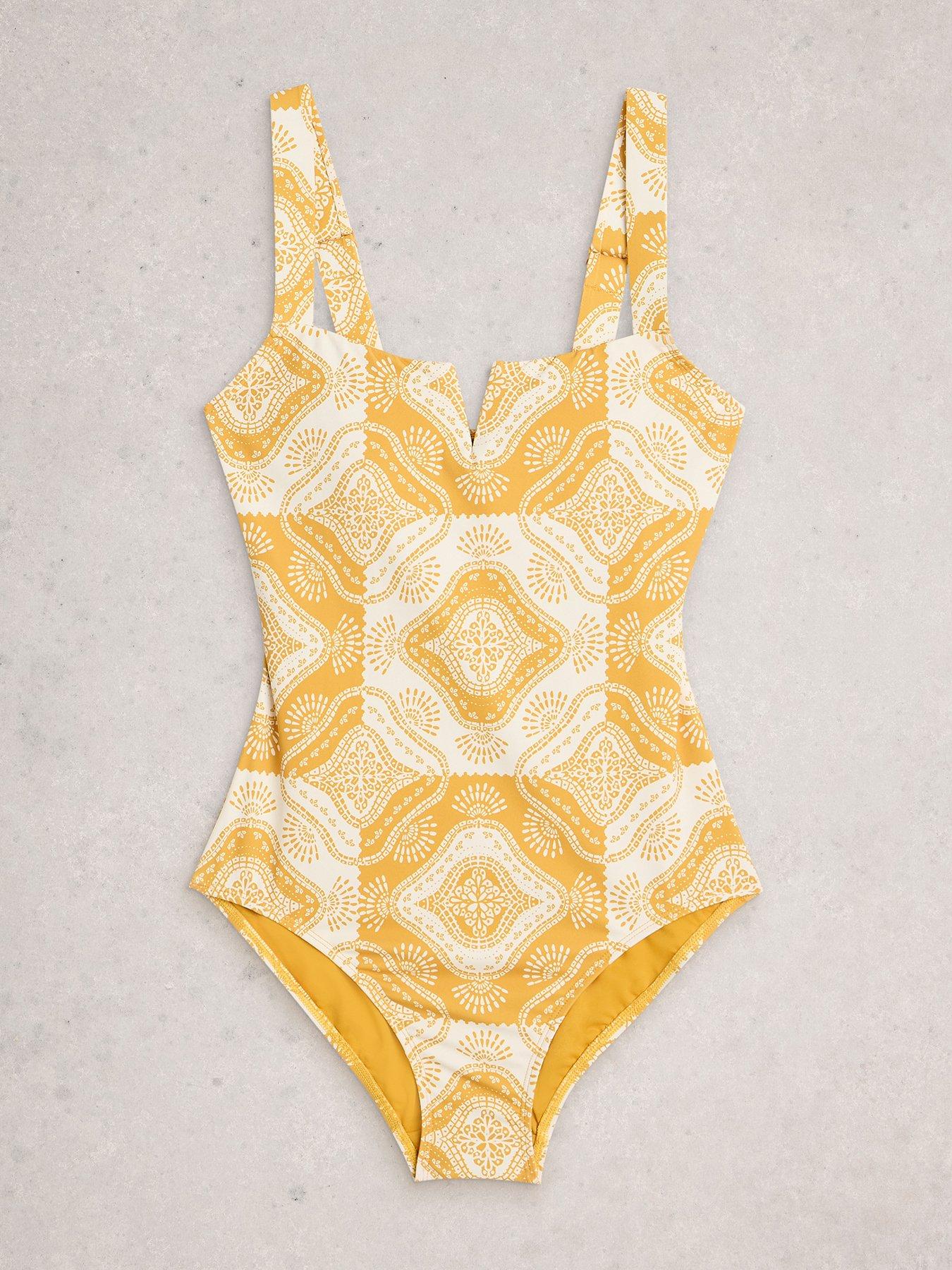  image of white-stuff-gabrielle-printed-swimsuit-yellow