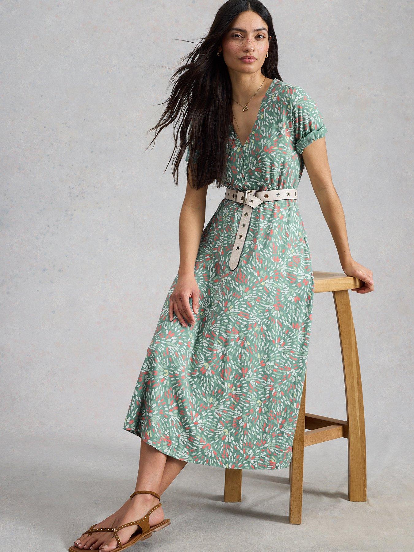White Stuff Megan Jersey Dress - Blue