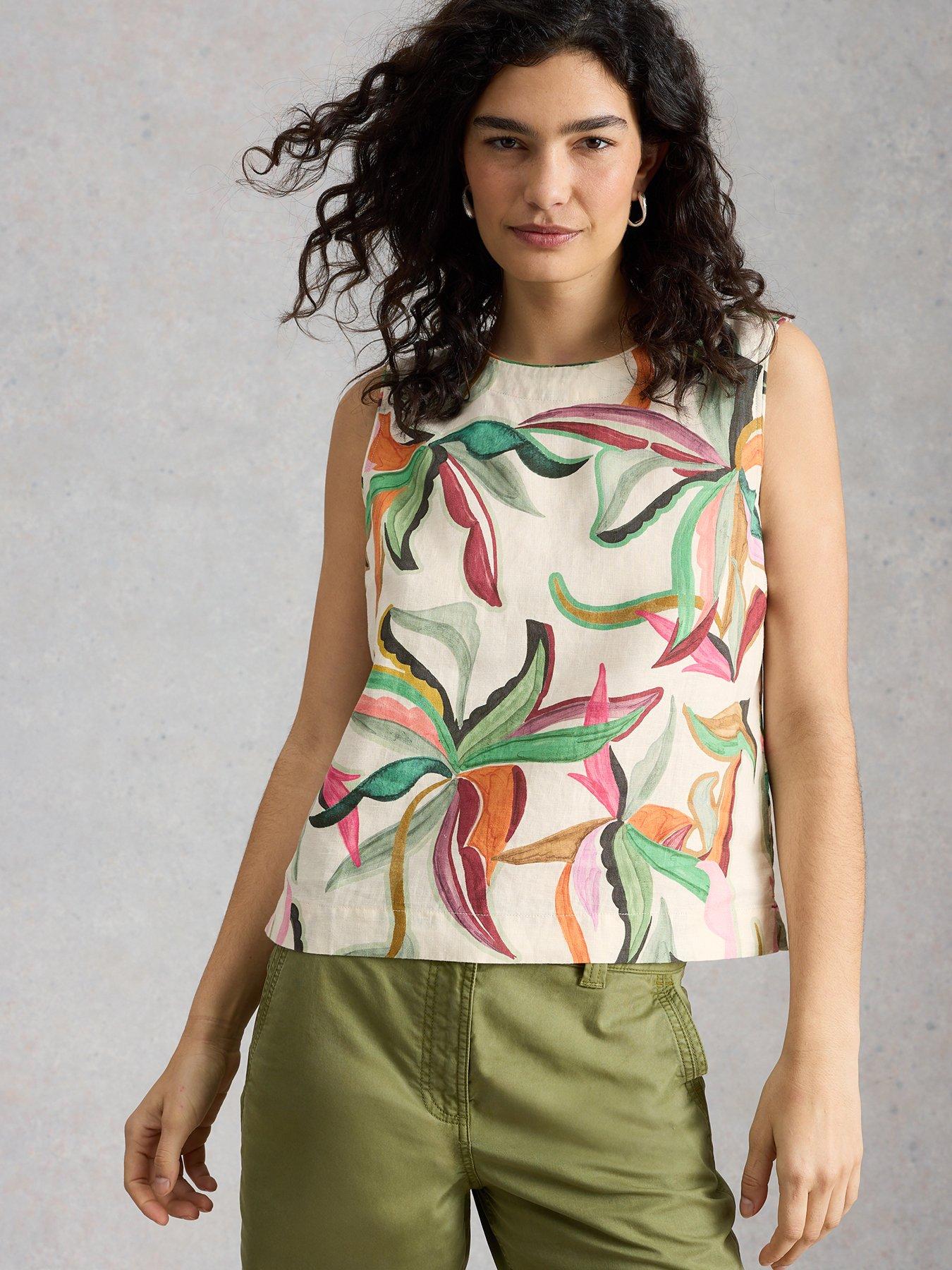 front image of white-stuff-matilda-linen-vest-beige